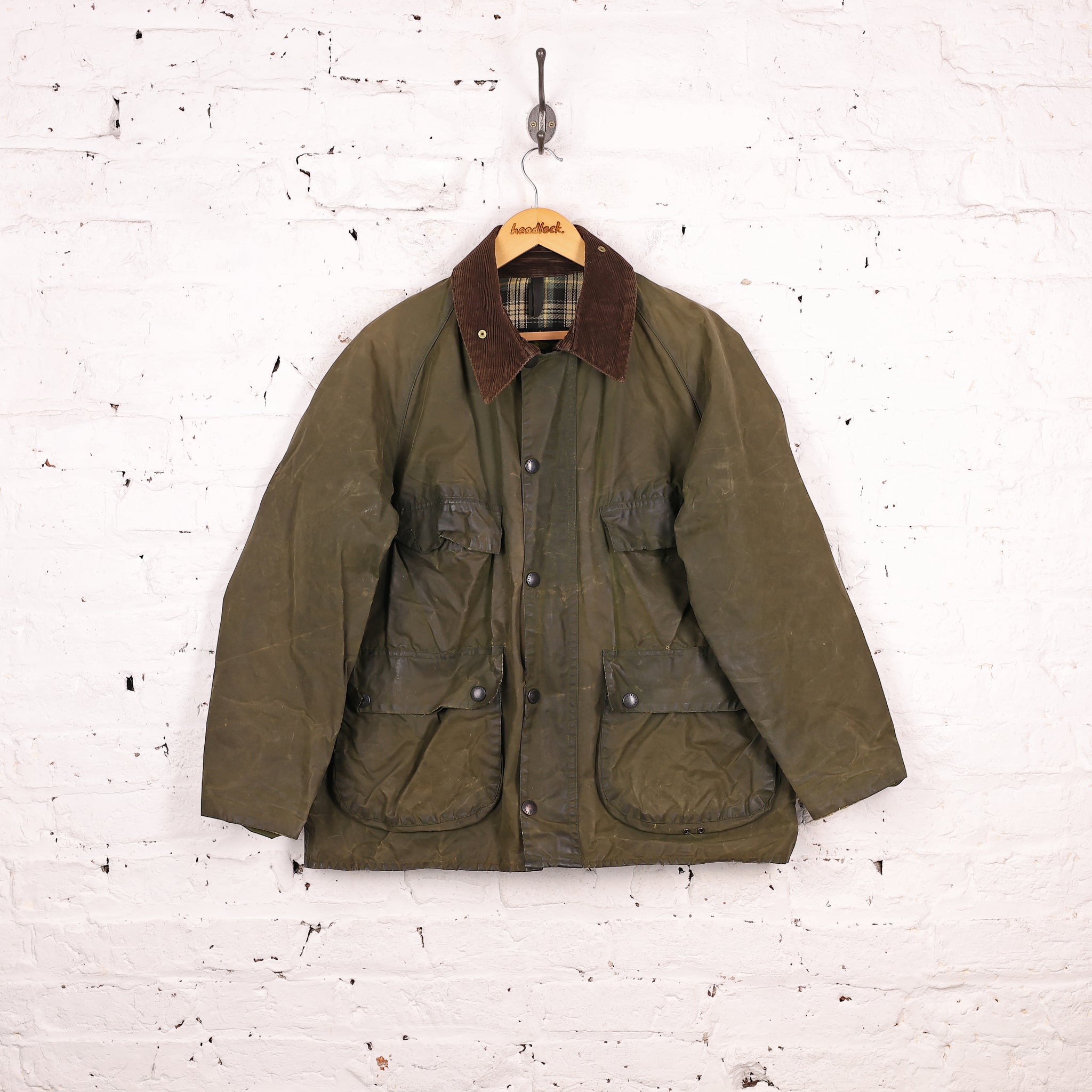 Barbour Bedale Four Pocket Wax Jacket - Green - M – Headlock