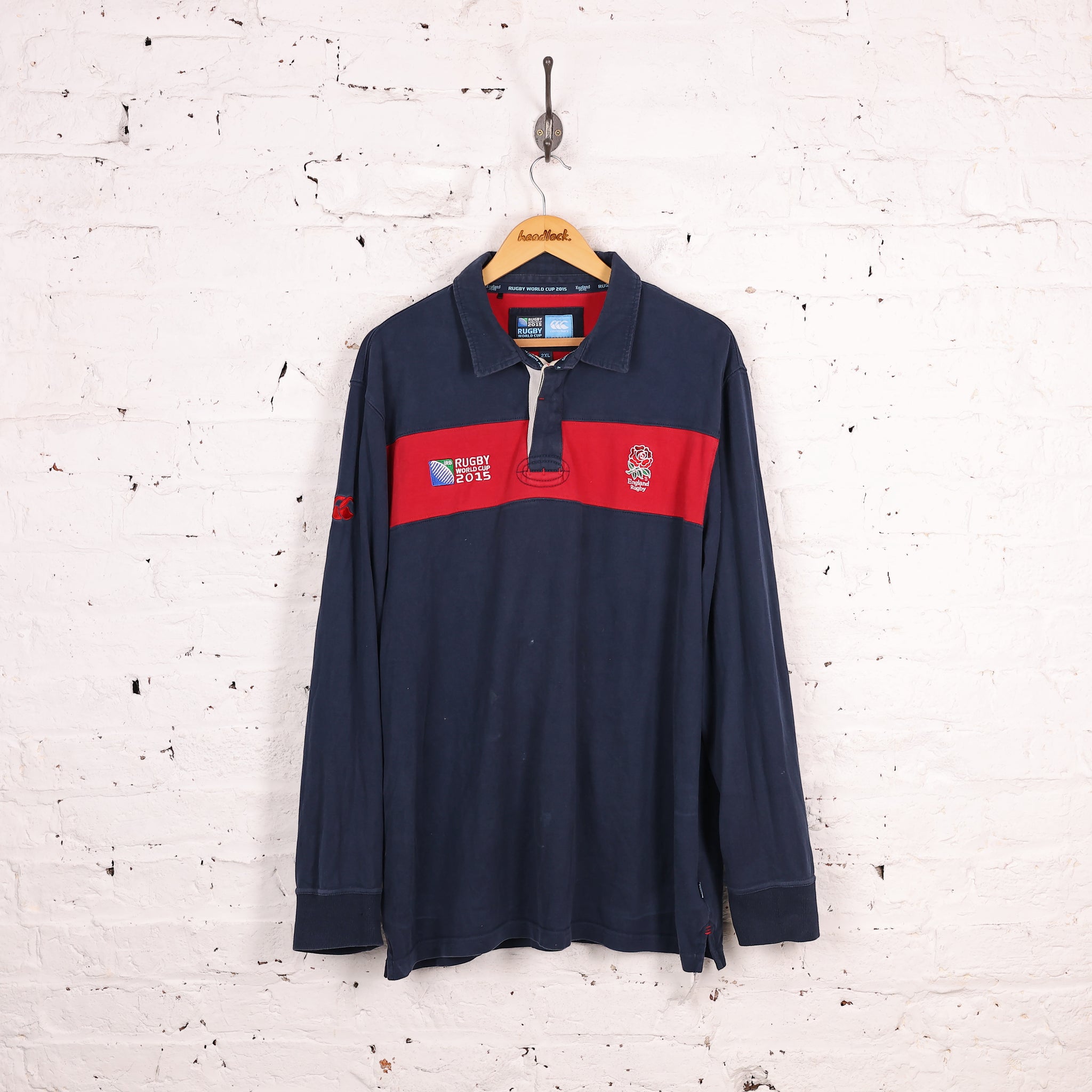 Canterbury England Rugby Long Sleeve 2015 Rugby World Cup Polo