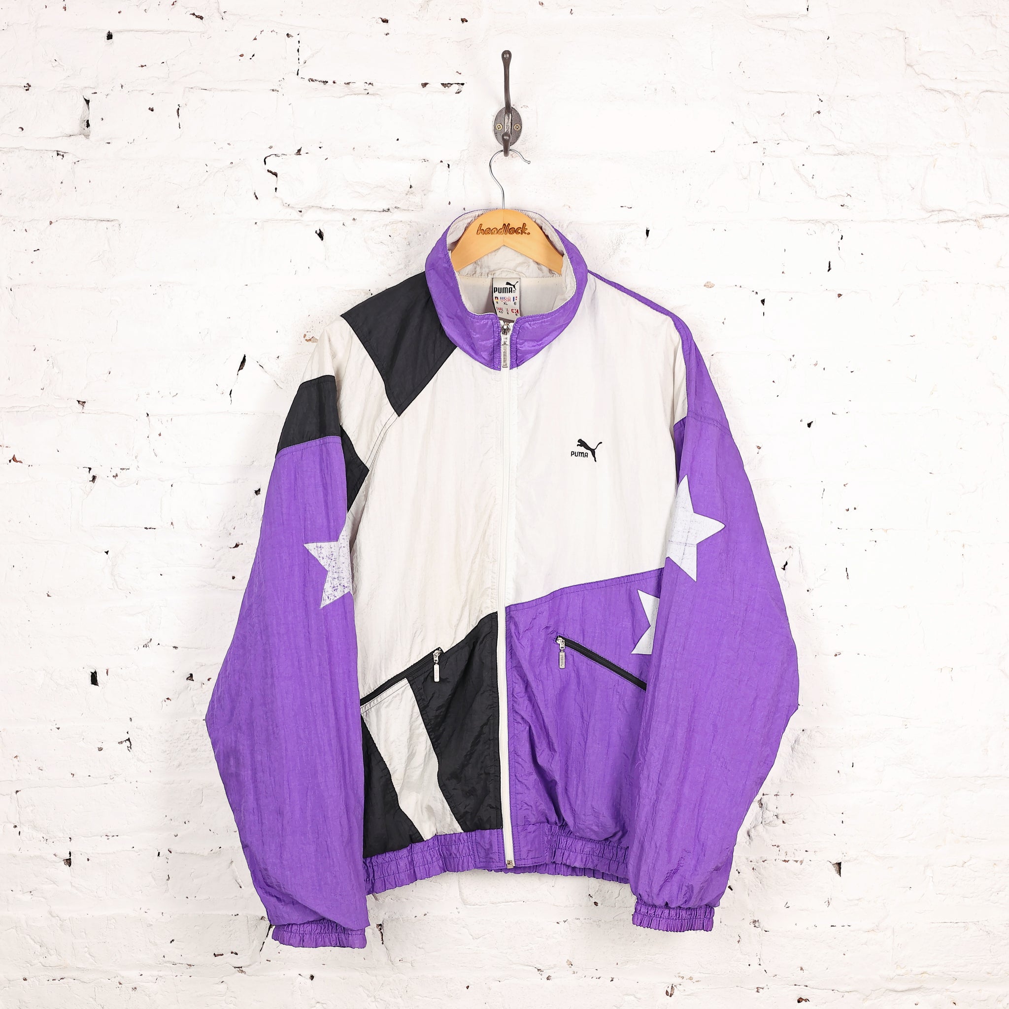 90s Puma Shell Tracksuit Top Jacket - Purple - XL – Headlock
