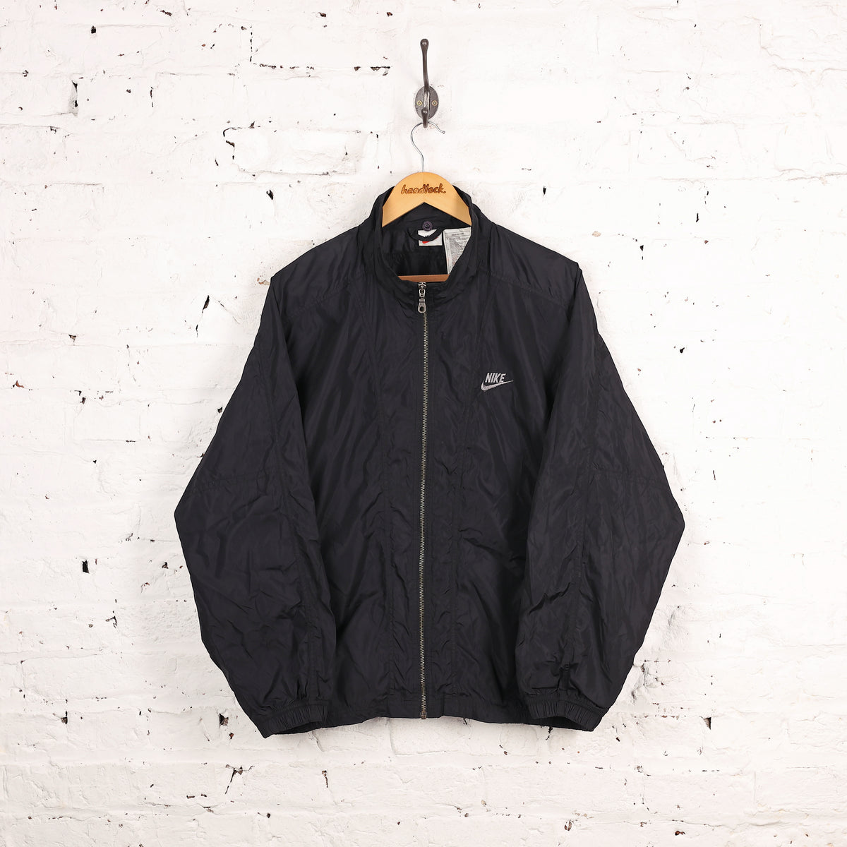90s Nike Shell Tracksuit Top - Black - M – Headlock