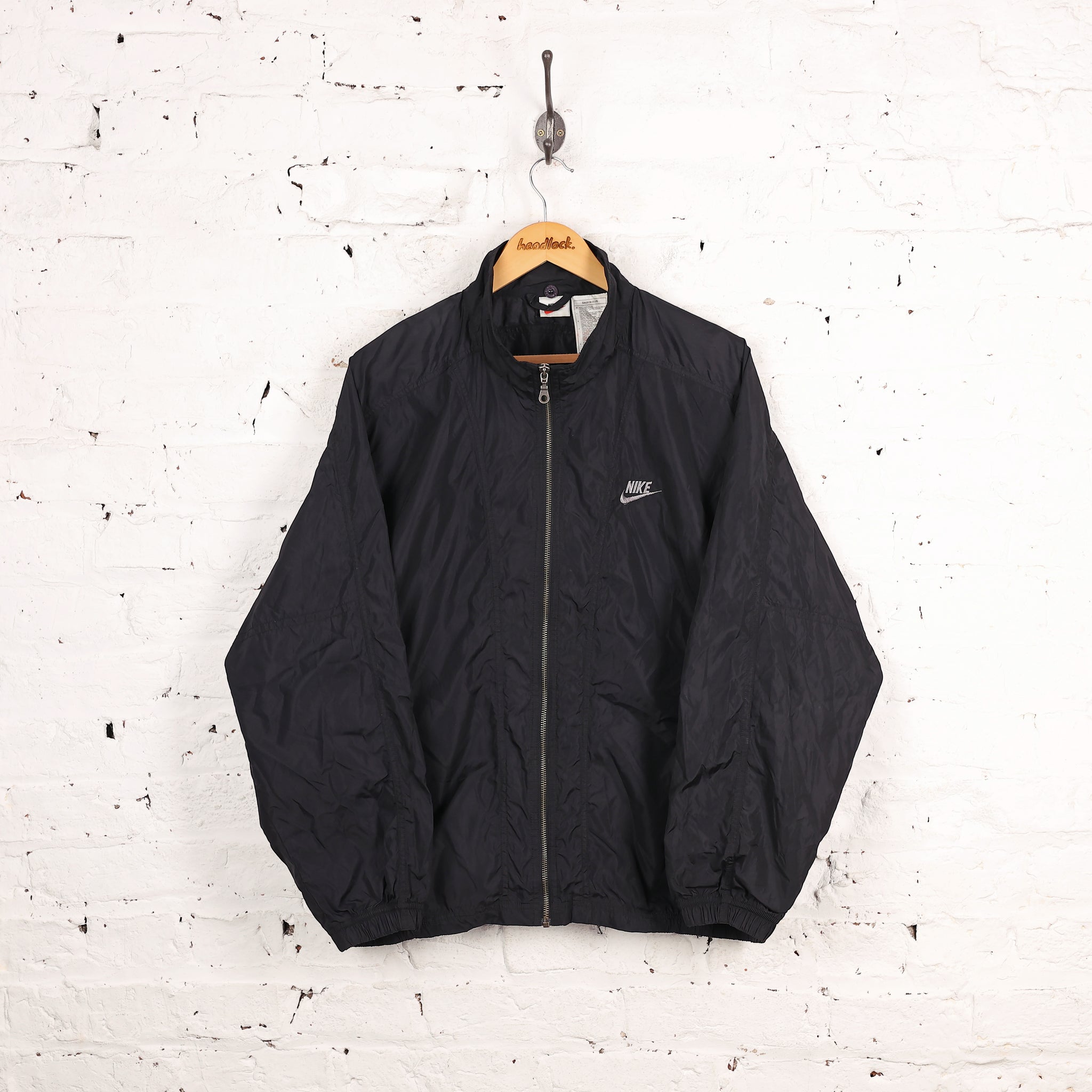 トップス 90s Nike reflector sweat setup 90s Nike Shell Tracksuit Top - Black - M – Headlock