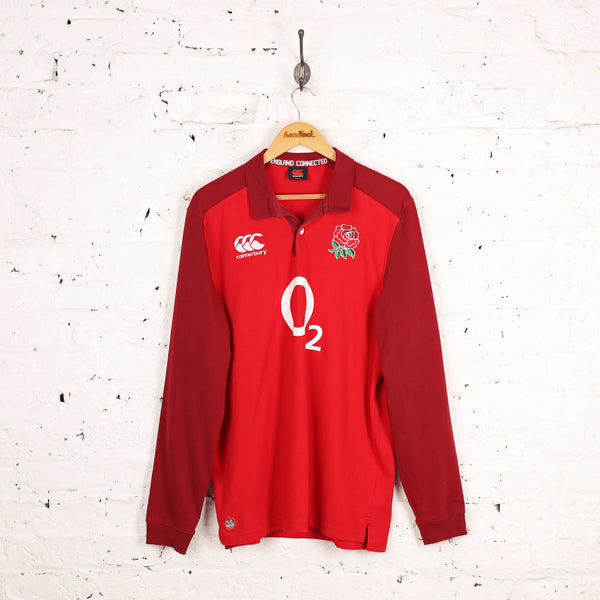 Canterbury England Rugby ラガーシャツ S Canterbury England Rugby Long Sleeve Away Shirt - Red - L – Headlock