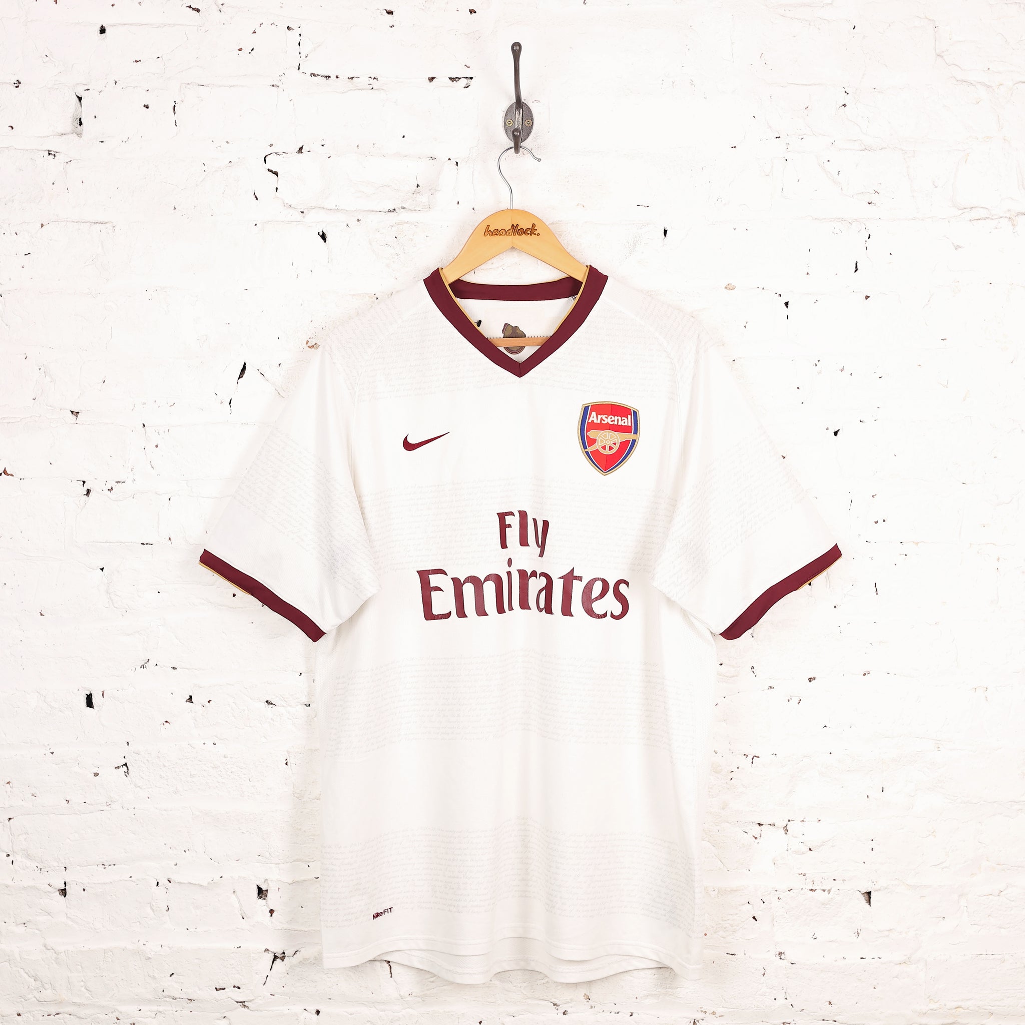 Nike Arsenal FC 2007 Away Football Shirt - White - XL – Headlock