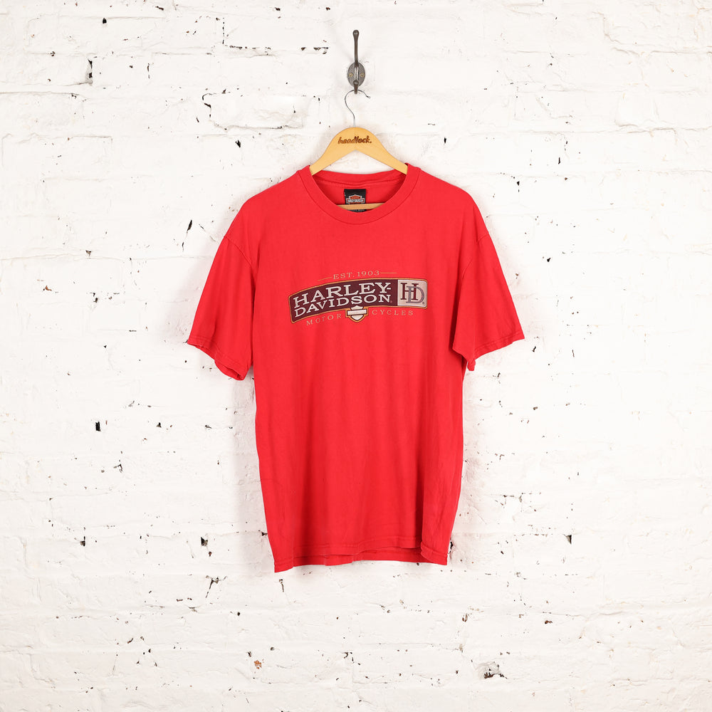 Harley Davidson Perryburg Dealership T Shirt - Red - XL