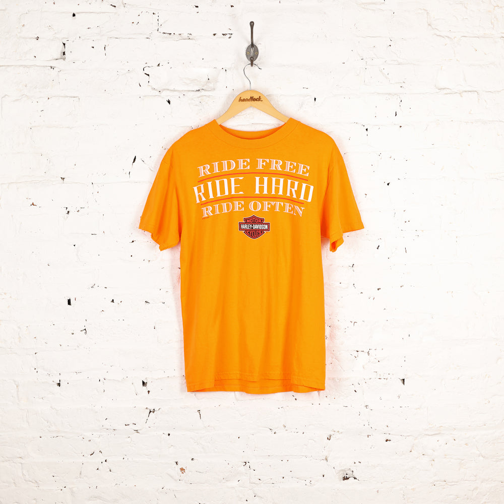 Harley Davidson Memphis Dealership T Shirt - Orange - M