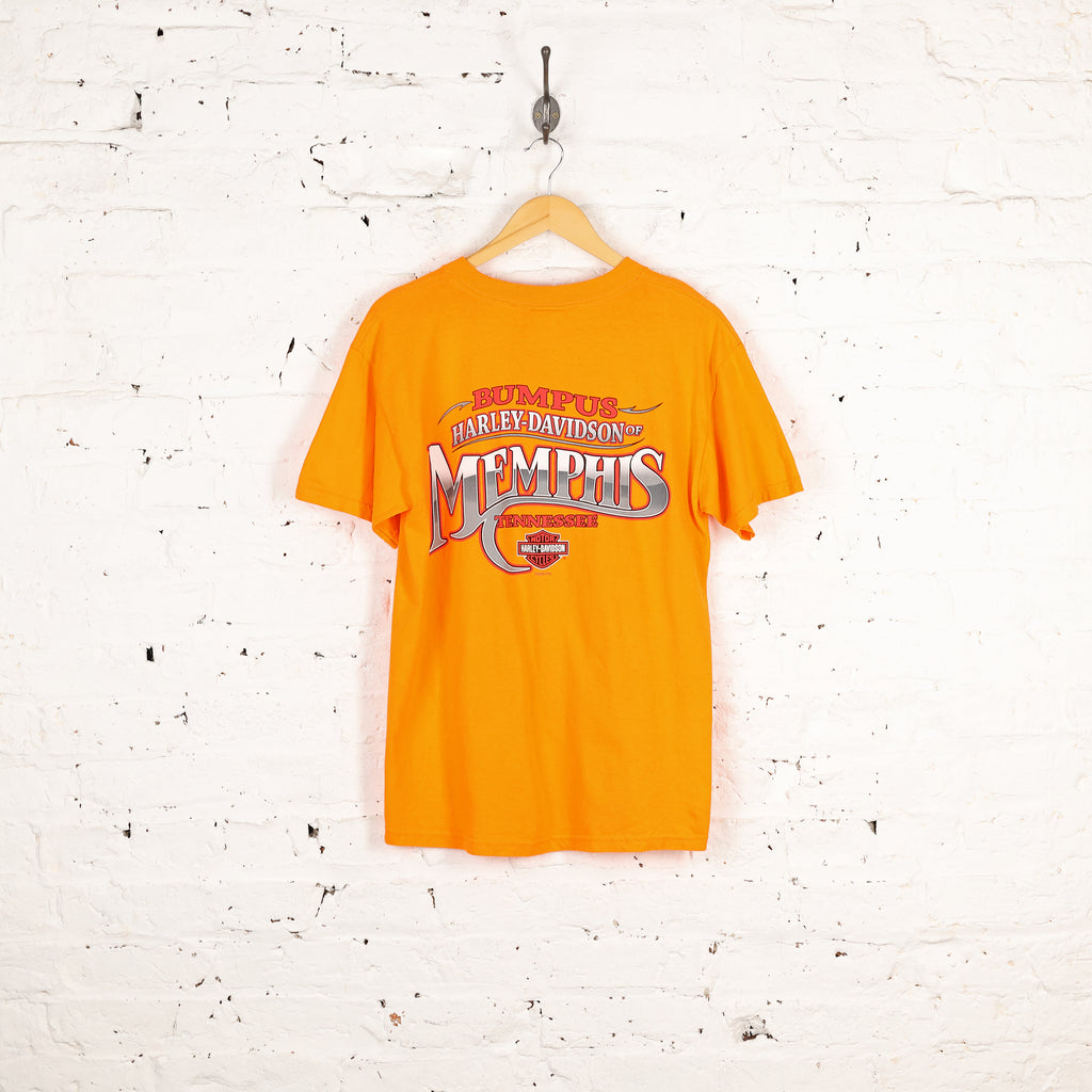 Harley Davidson Memphis Dealership T Shirt - Orange - M