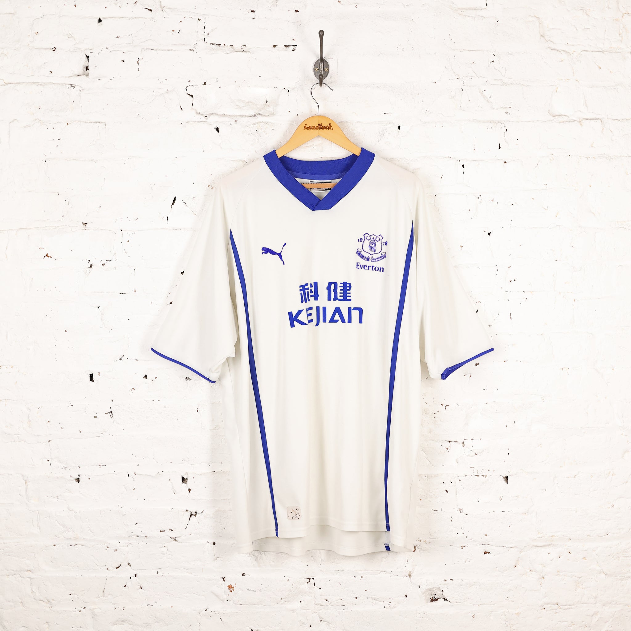 Everton Puma Away 2003 Puma Football Shirt - White - XL – Headlock