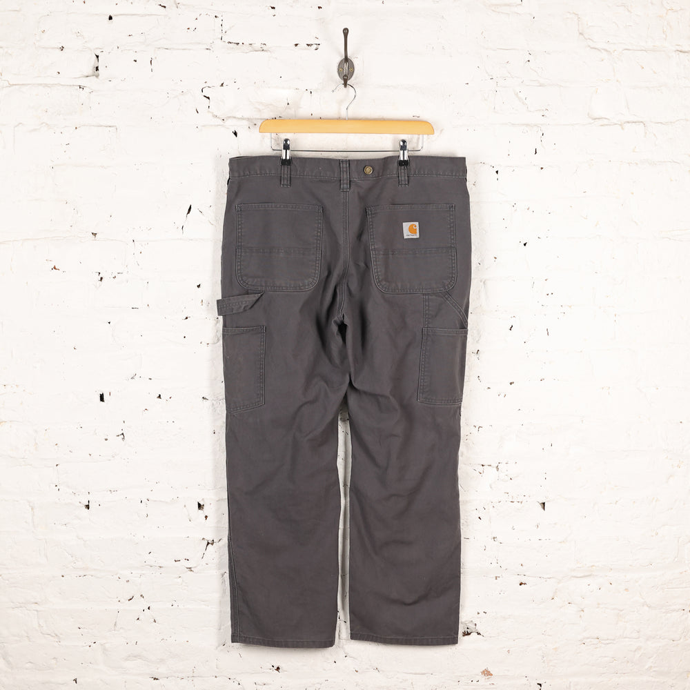 Carhartt Relaxed Fit Double Knee Work Pants - Grey - XL