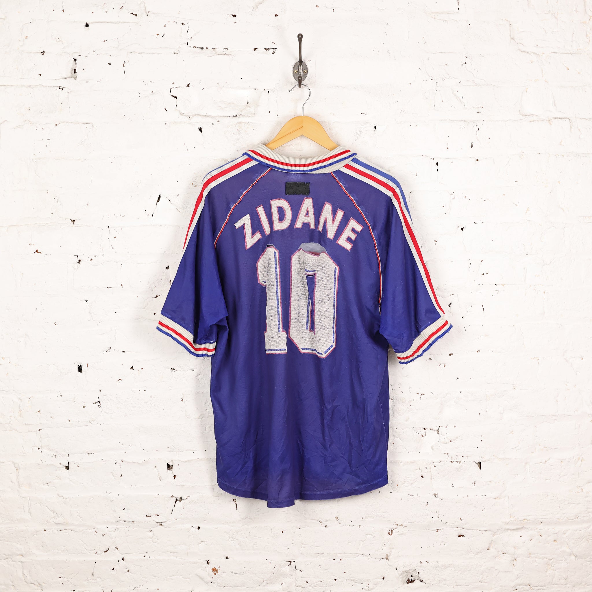 Adidas France 1998 Zidane Home Football Shirt- Blue - L – Headlock