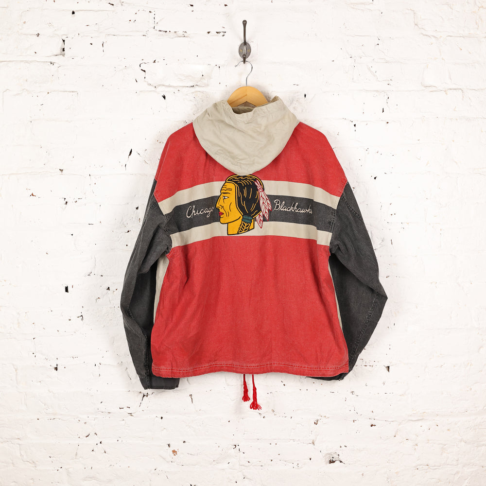 Chicago Blackhawks Canvas Hooded Jacket - Beige - M
