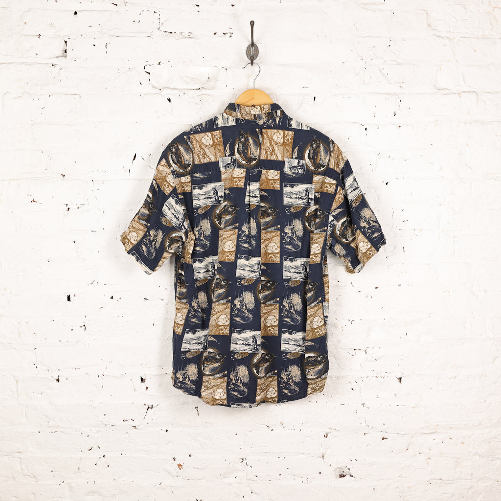 Headlock 90'S Pattern Print Shirt - Blue - M