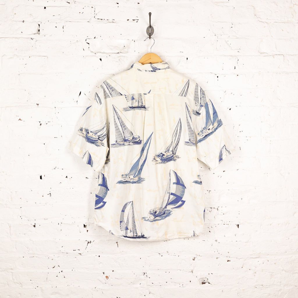 Headlock 90's Boat Pattern Print Shirt - White - L