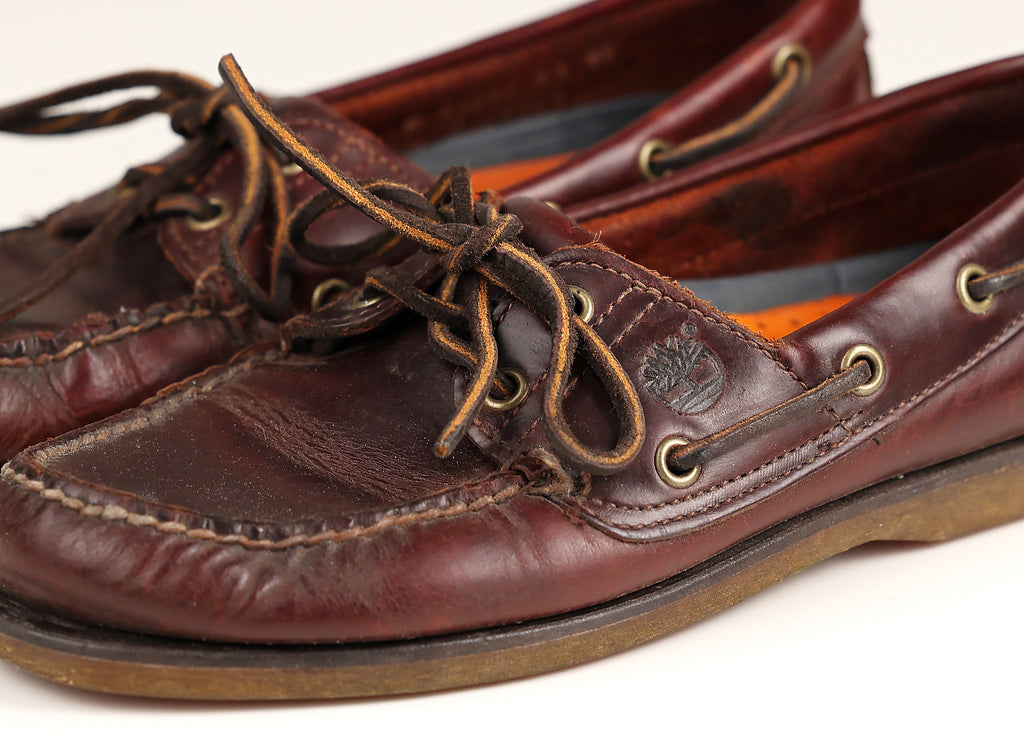 Timberland Leather Deck Boat Shoes - Brown - UK 7