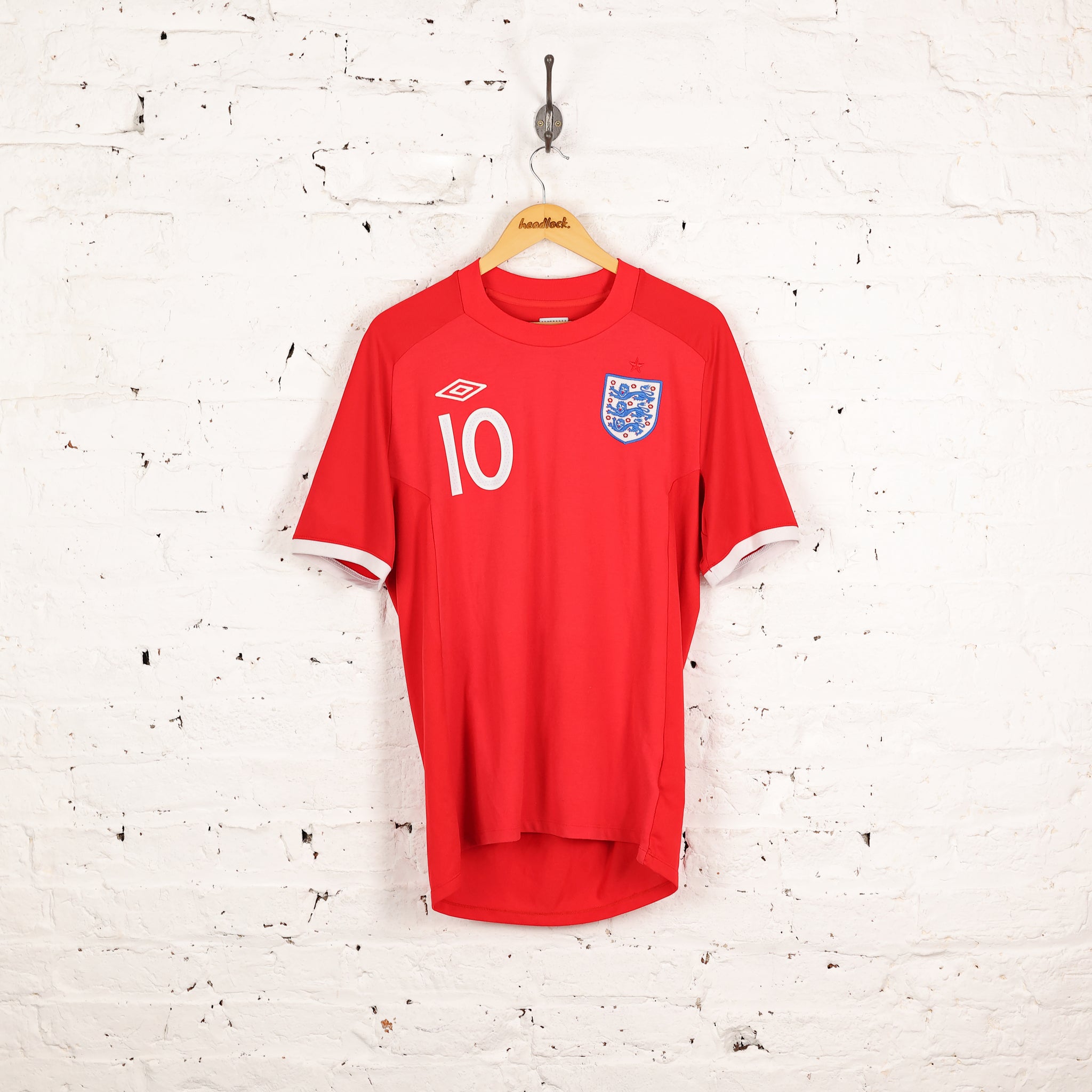 Umbro England 2010 Rooney Away Football Shirt Red L – Headlock