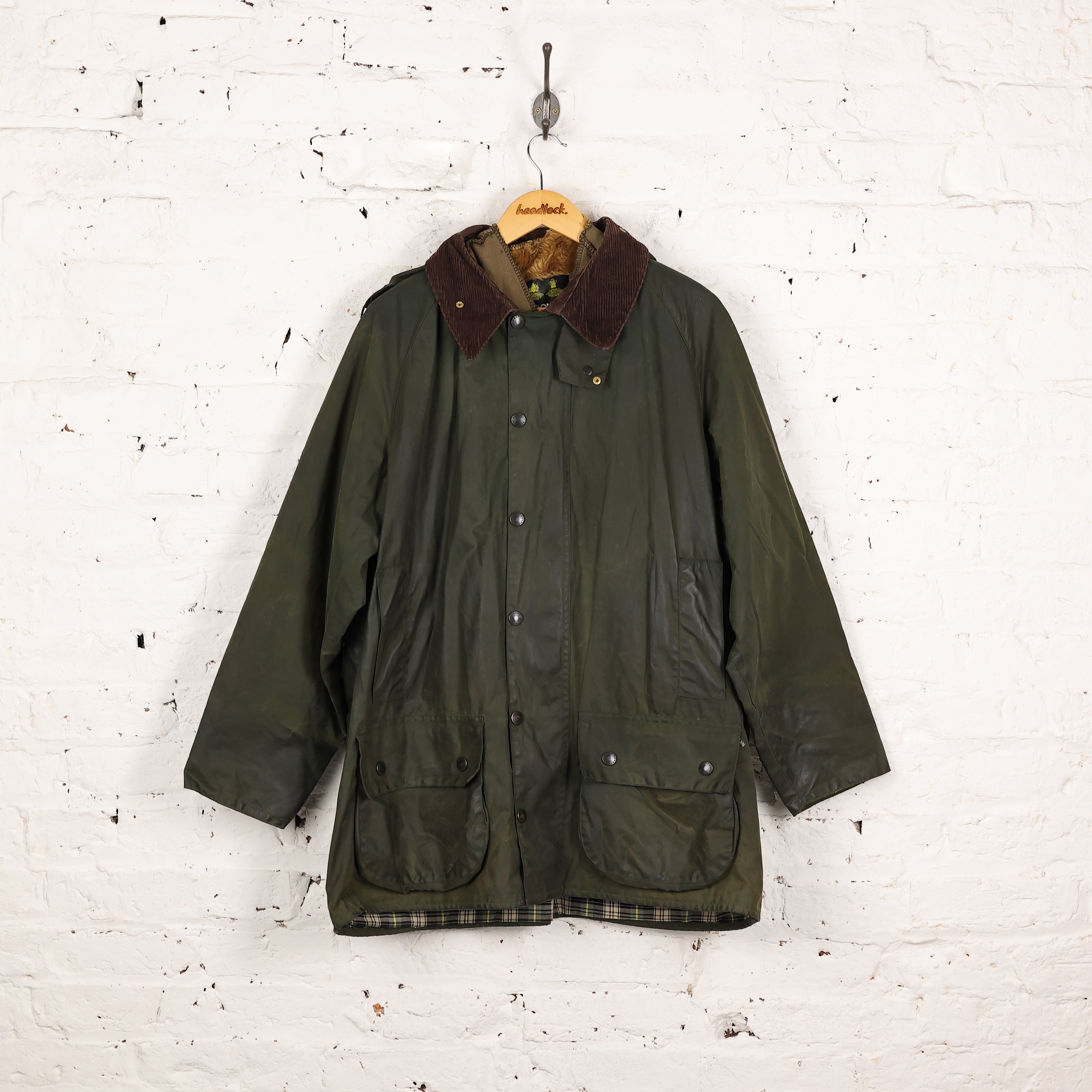 Barbour Beaufort Wax Jacket With Lining - Green - XL – Headlock