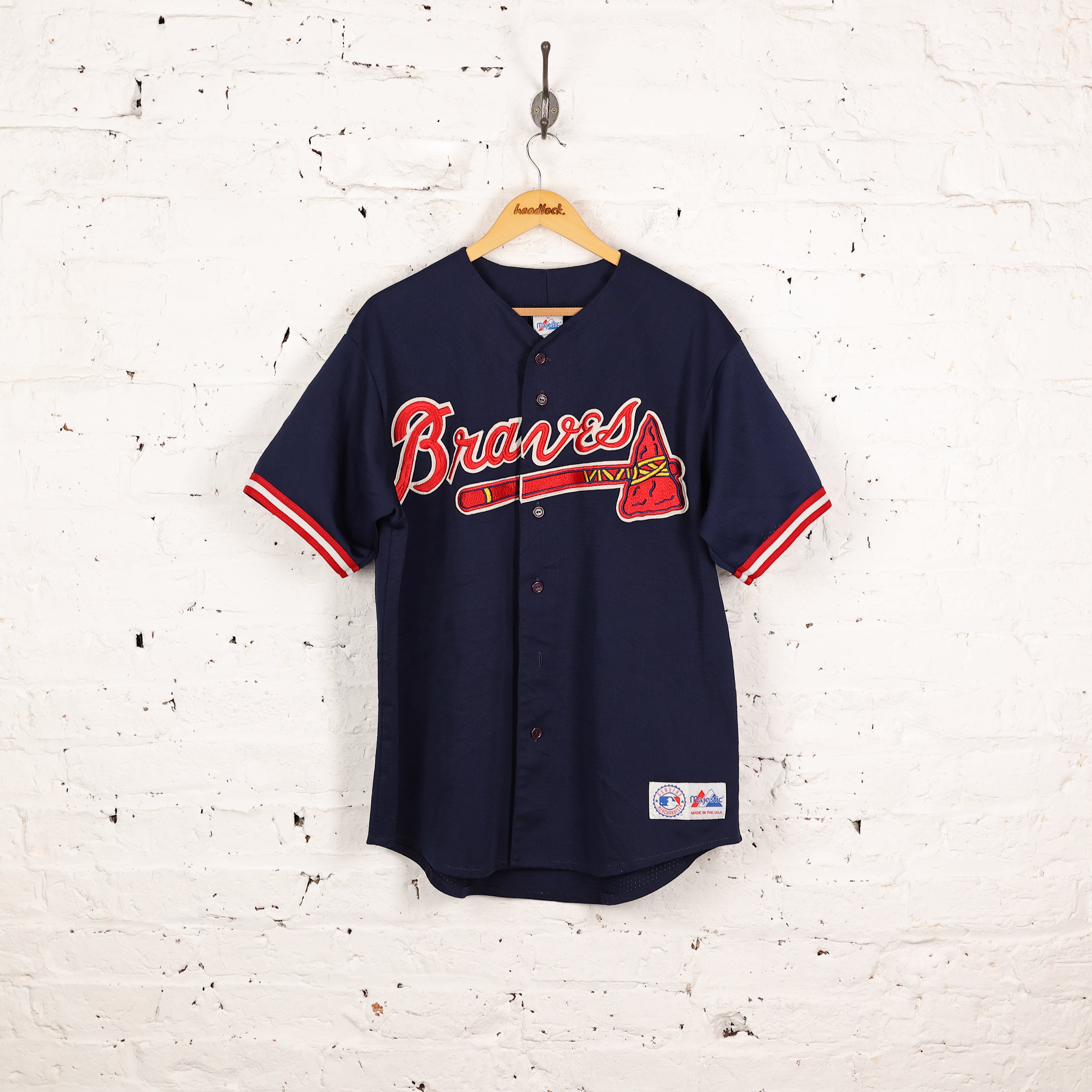 Atlanta Braves Majestic Baseball Jersey - Blue - XL – Headlock