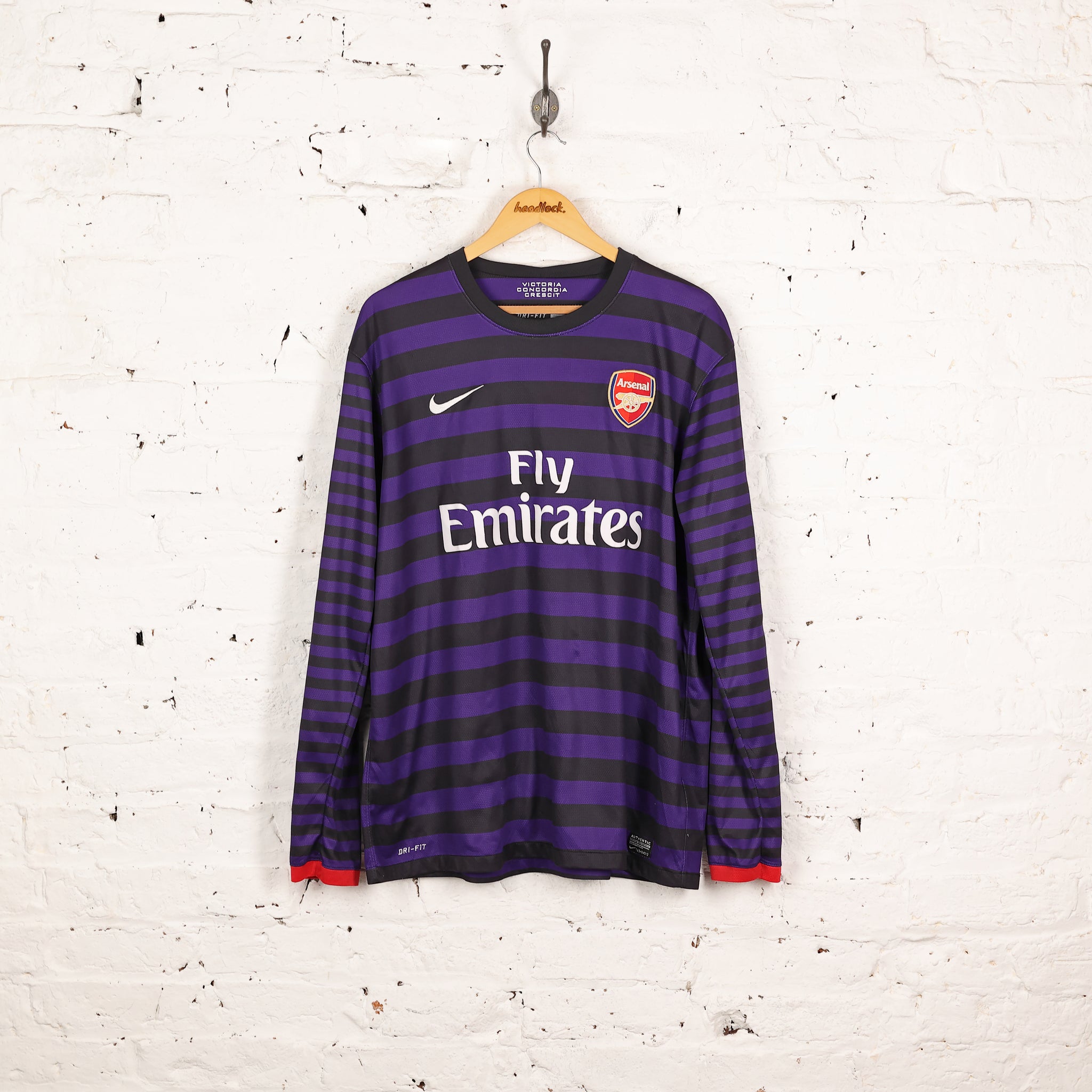 Arsenal 2012 Long Sleeve Nike Football Shirt - Purple - XL – Headlock