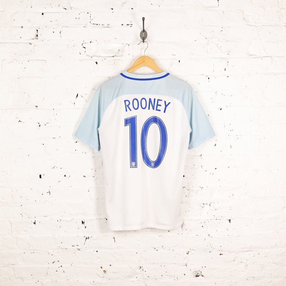 Nike England 2016 Rooney Home Football Shirt - White - M