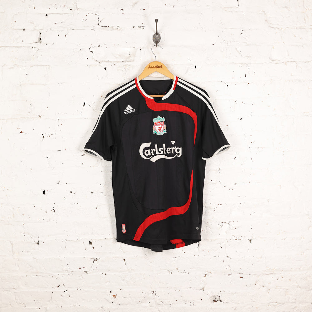 Adidas Liverpool 2007 Away Football Shirt - Black - S
