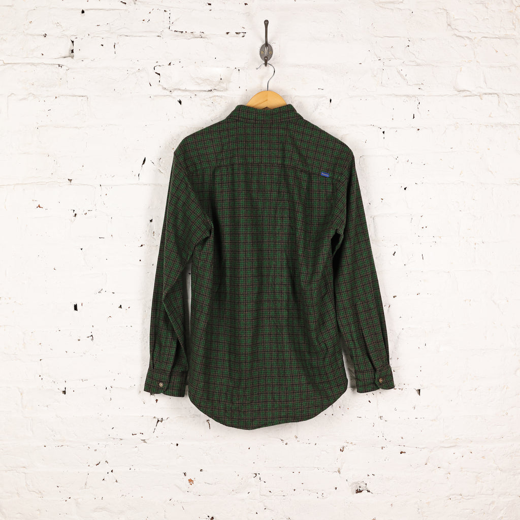 Pendleton Lodge Fitted Wool Check Shirt - Green - M