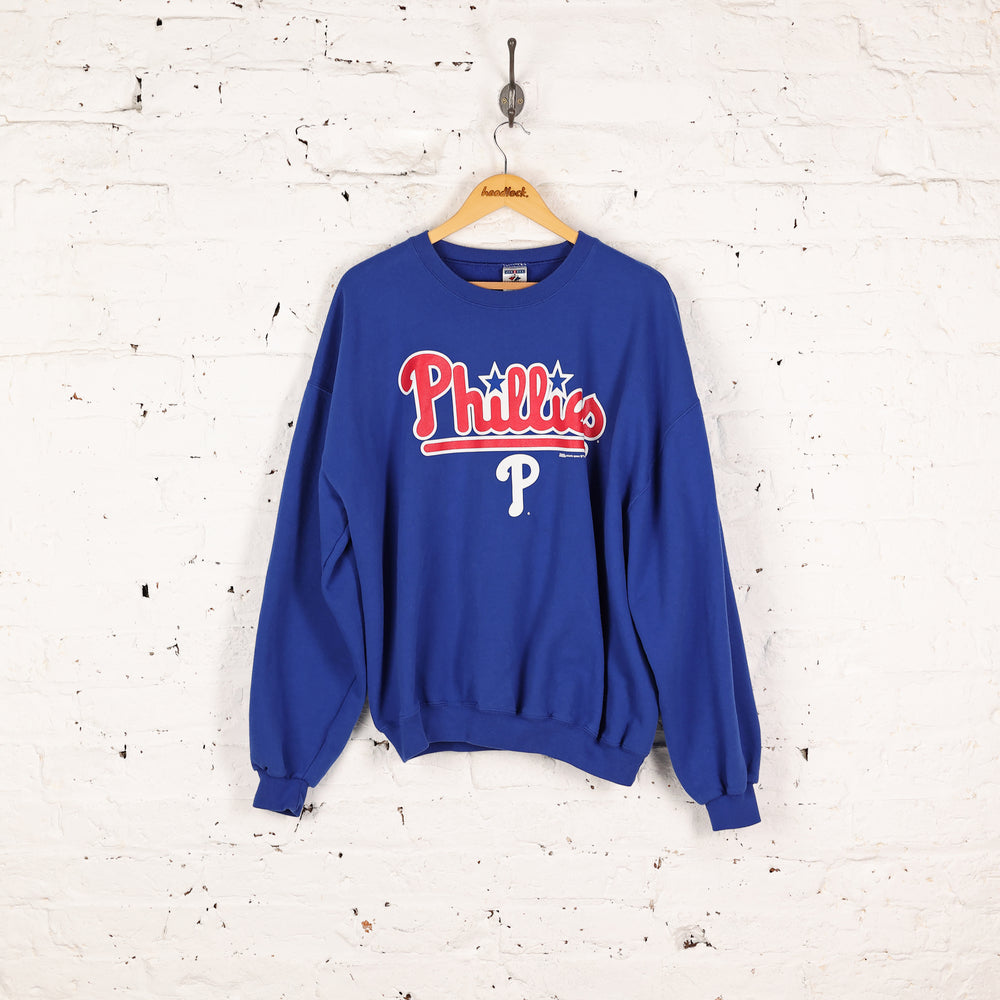 Philadelphia Phillies Baseball Sweatshirt - Blue - XL