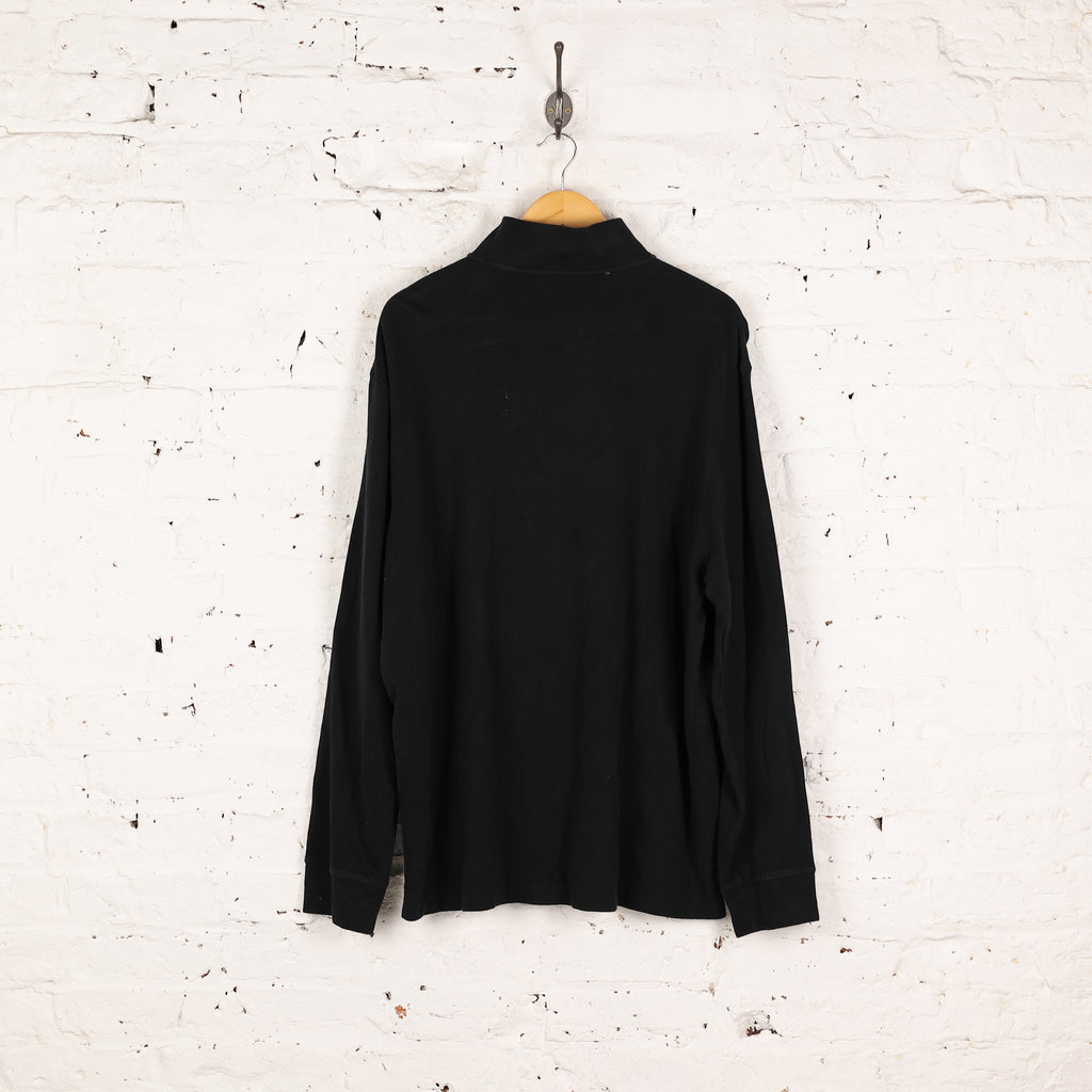 Ralph Lauren Estate Rib 1/4 Zip Sweatshirt - Black - XL