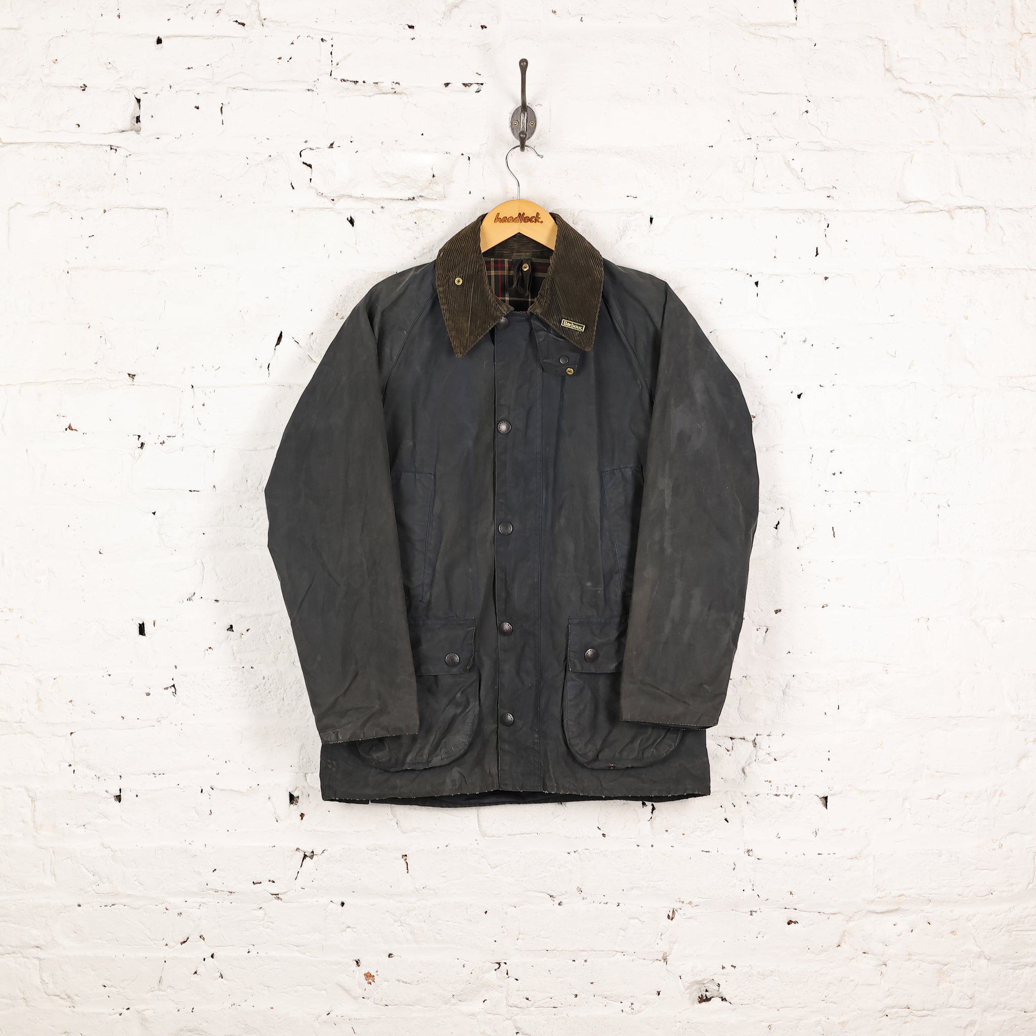 Barbour Bedale Wax Jacket Blue XXS Headlock