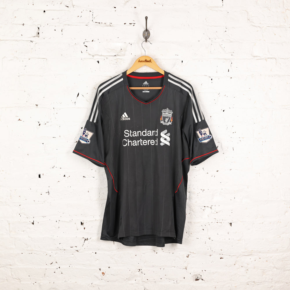 Liverpool Adidas Suarez 2011 Away Football Shirt - Grey - XL
