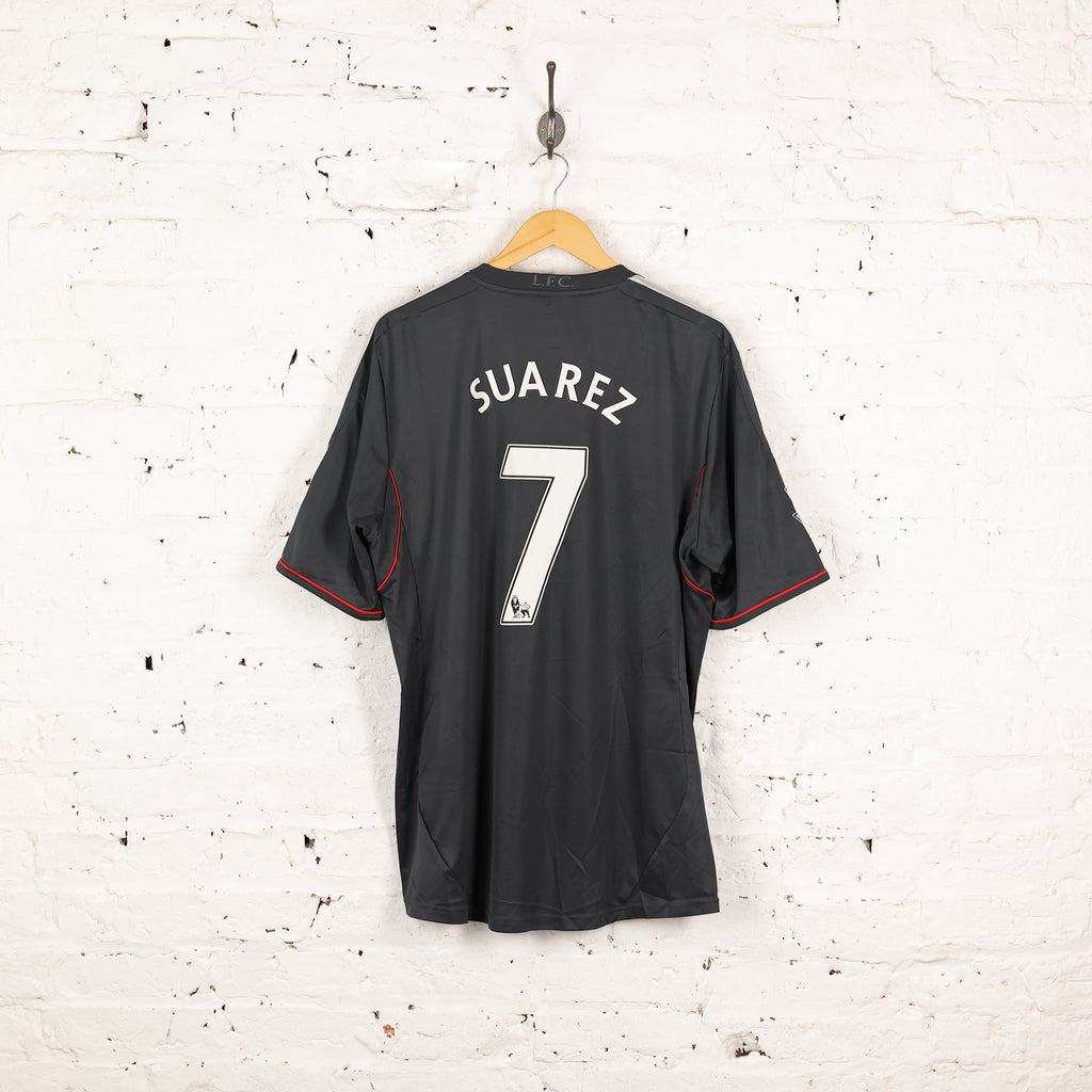 Liverpool Adidas Suarez 2011 Away Football Shirt - Grey - XL