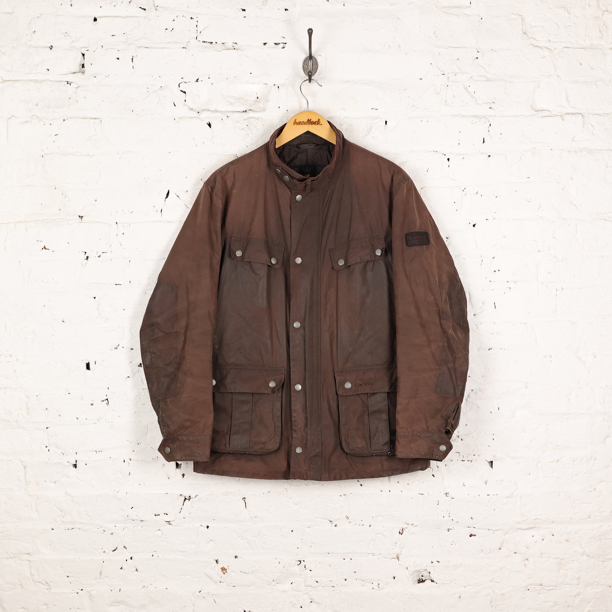 【良品】BARBOUR Duke Waxed Jacket ブラウン L Barbour International Duke Wax Jacket - Brown - L – Headlock