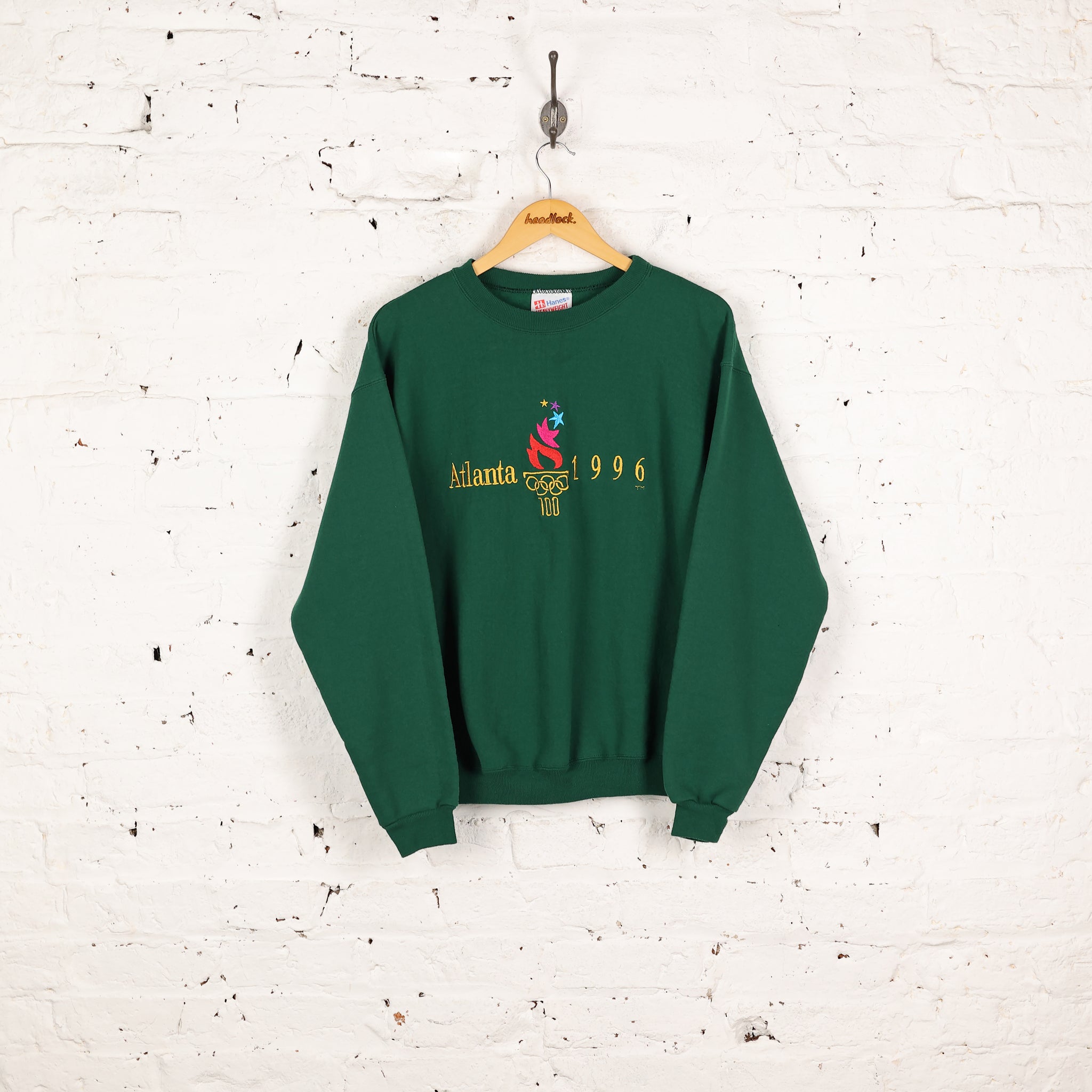 トップス Panasonic Olympics 1996 Sweatshirt Atlanta 1996 Olympics Sweatshirt - Green - M – Headlock