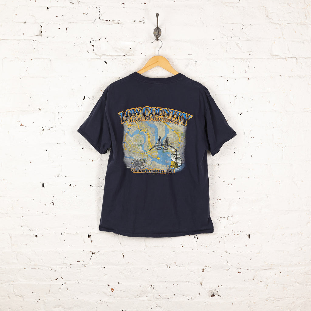 Harley Davidson Low Country Pocket T Shirt - Blue - L