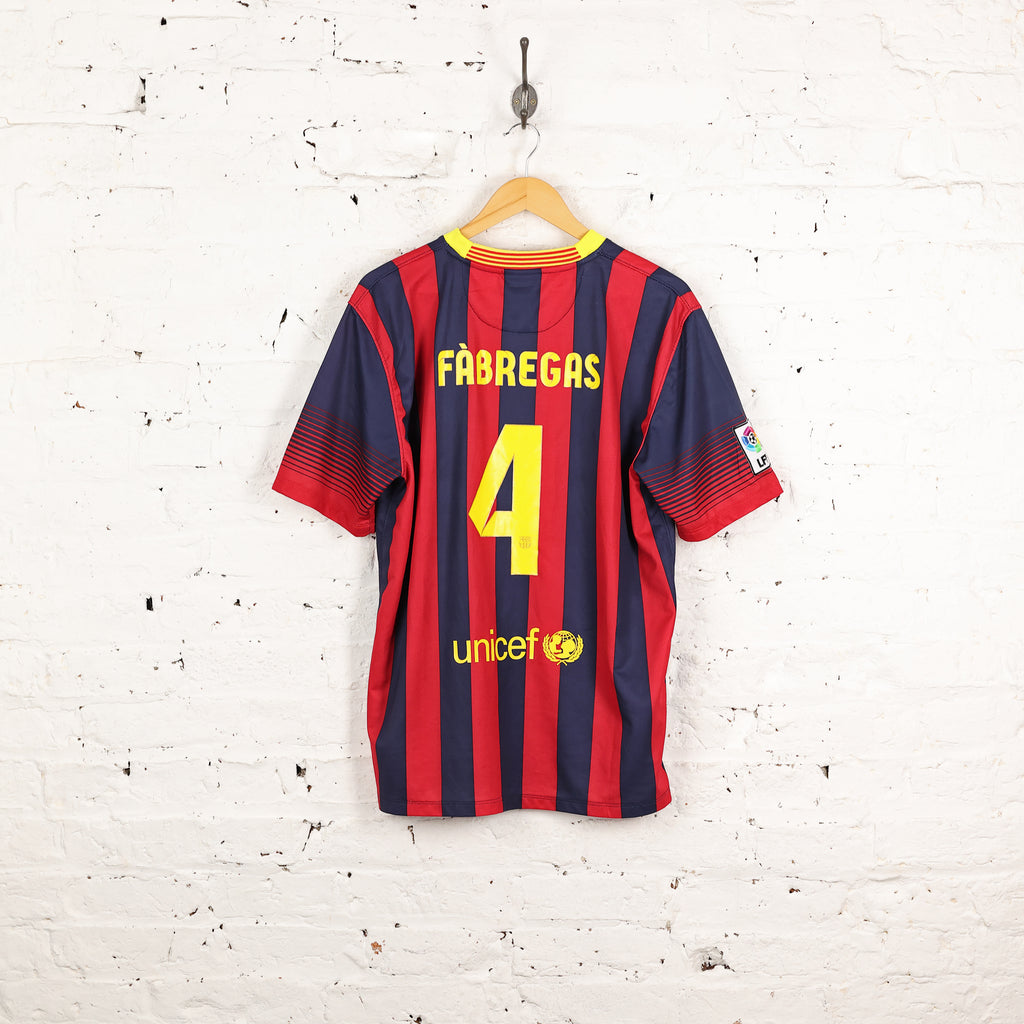 Barcelona 2013 Fabregas Nike Home Football Shirt - Red - XL