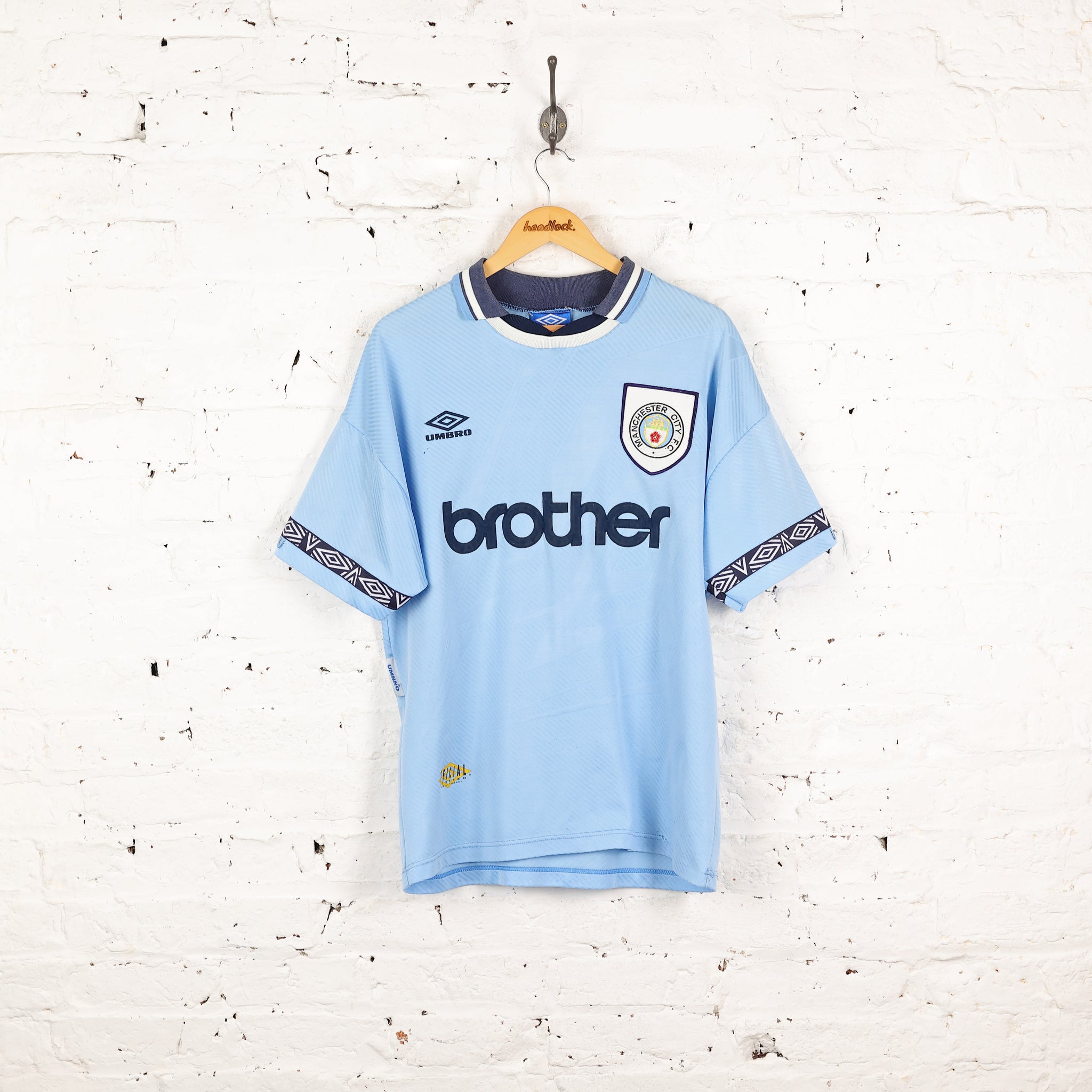 ウェア Umbro Manchester City Manchester City 1994 Beagrie Umbro Home Football Shirt - Blue - L