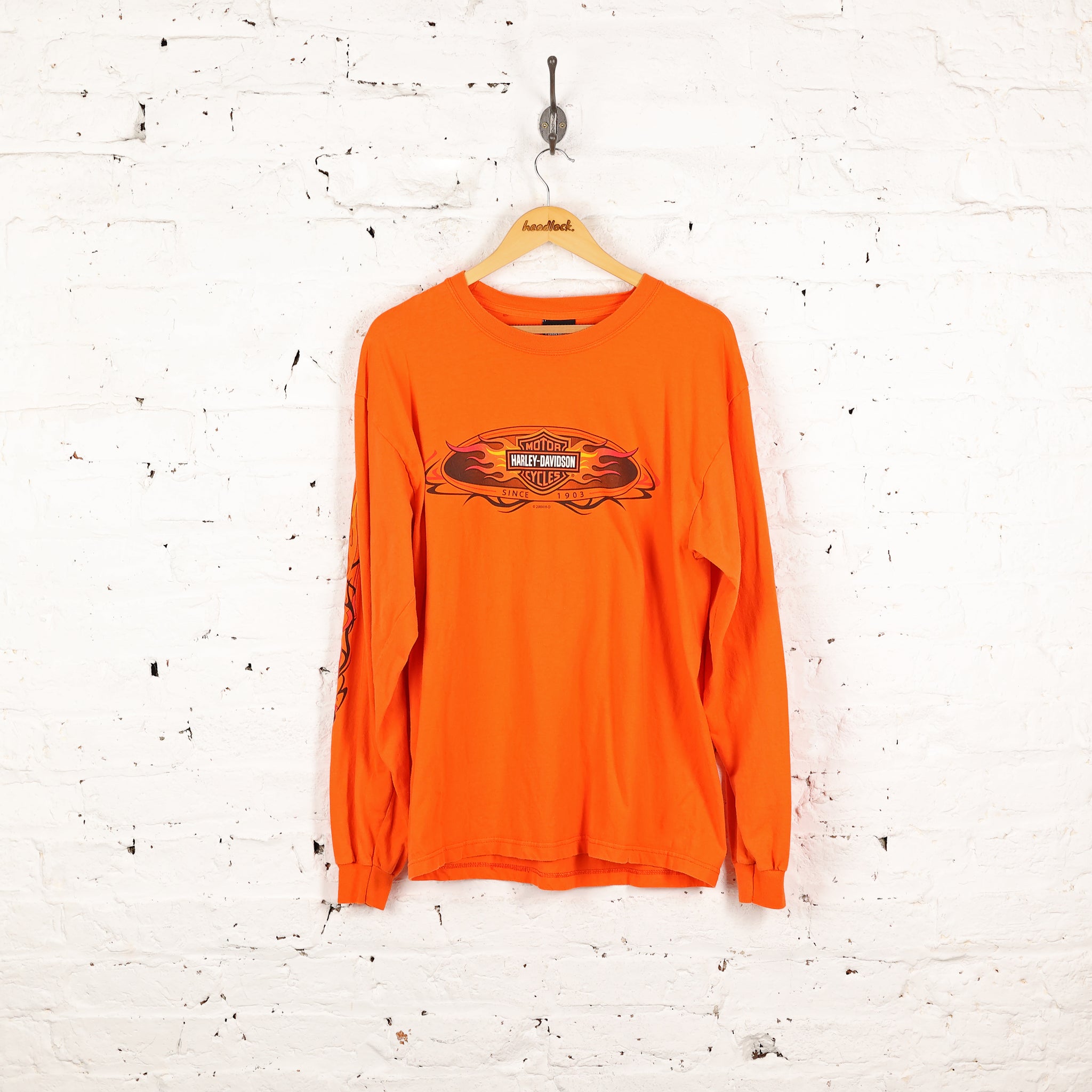 Harley Davidson Long Sleeve Las Vegas T Shirt - Orange - L – Headlock