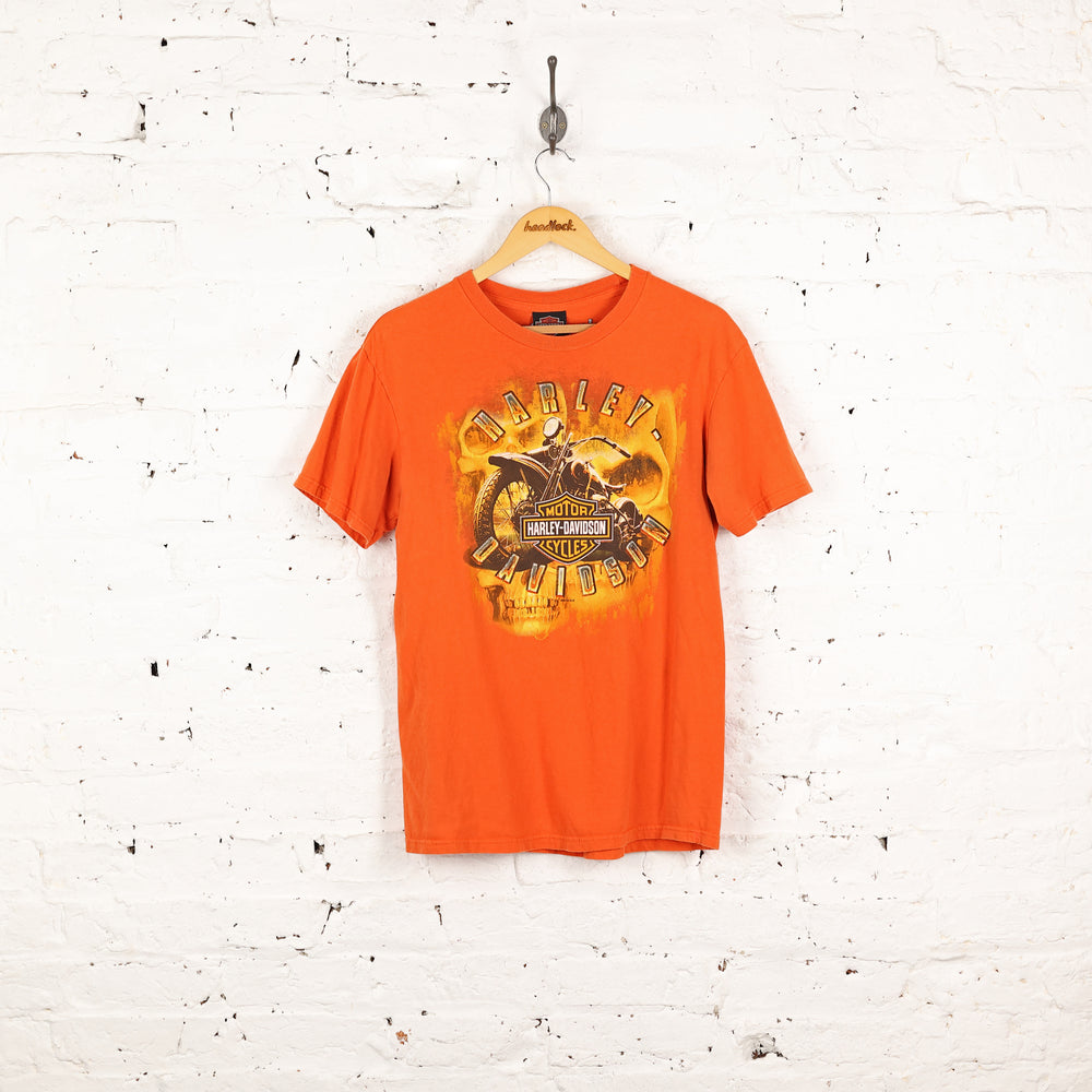 Harley Davidson Winston Salem Dealership T Shirt - Orange - M