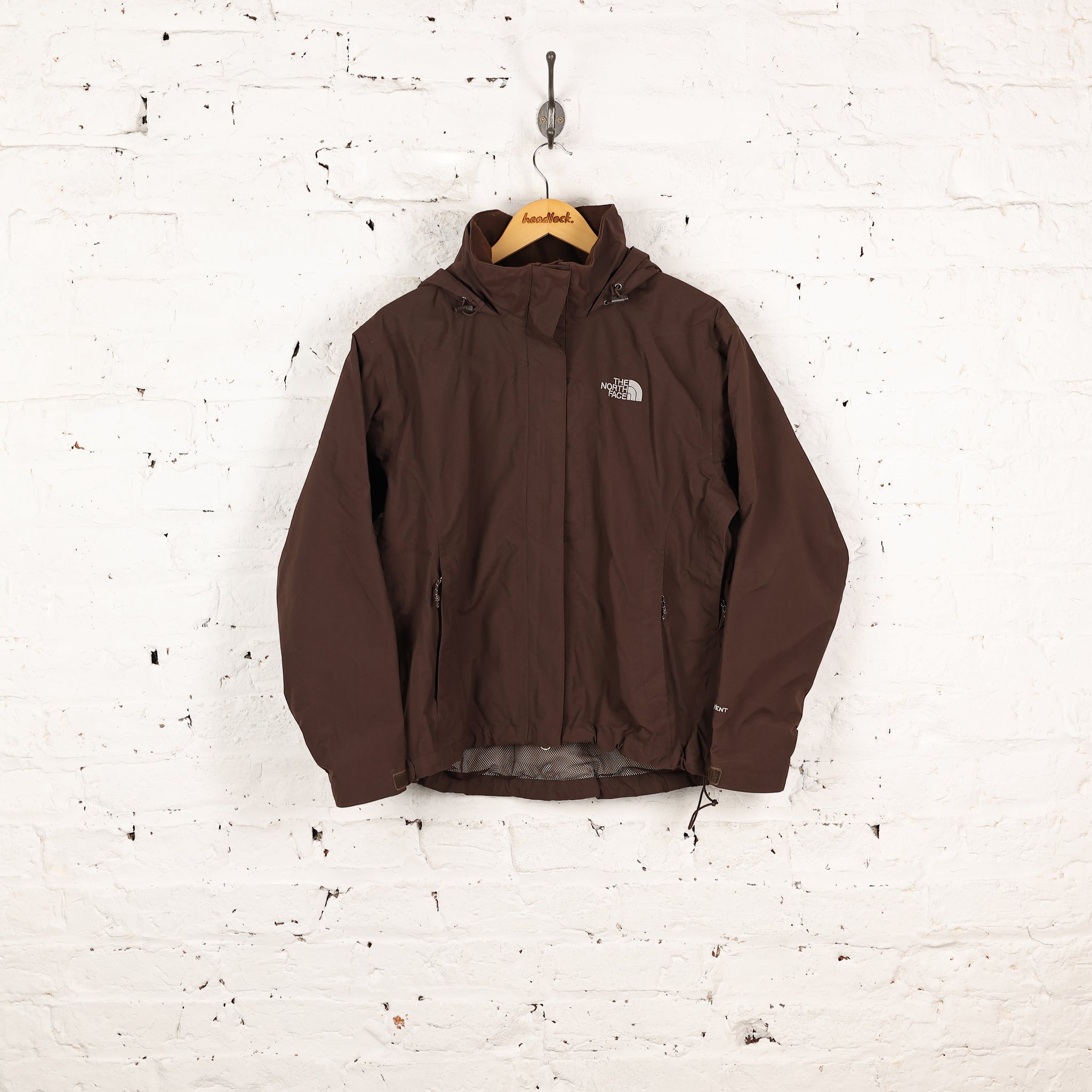 Women's The North Face Hyvent Rain Jacket Brown Women's S