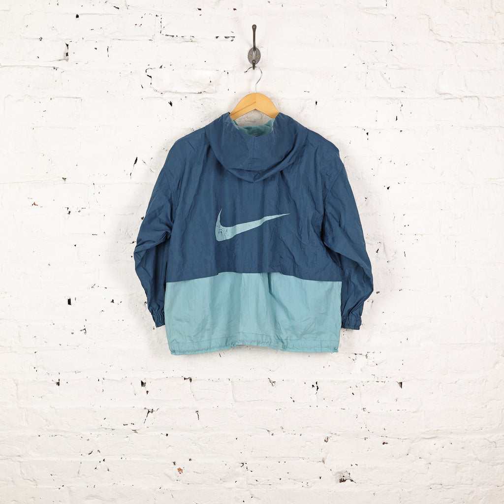Women's Nike Hooded Windbreaker Jacket - Blue - Women's M