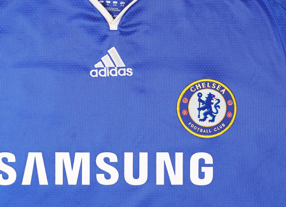 Chelsea 2008 Adidas Terry Home Football Shirt - Blue - XL