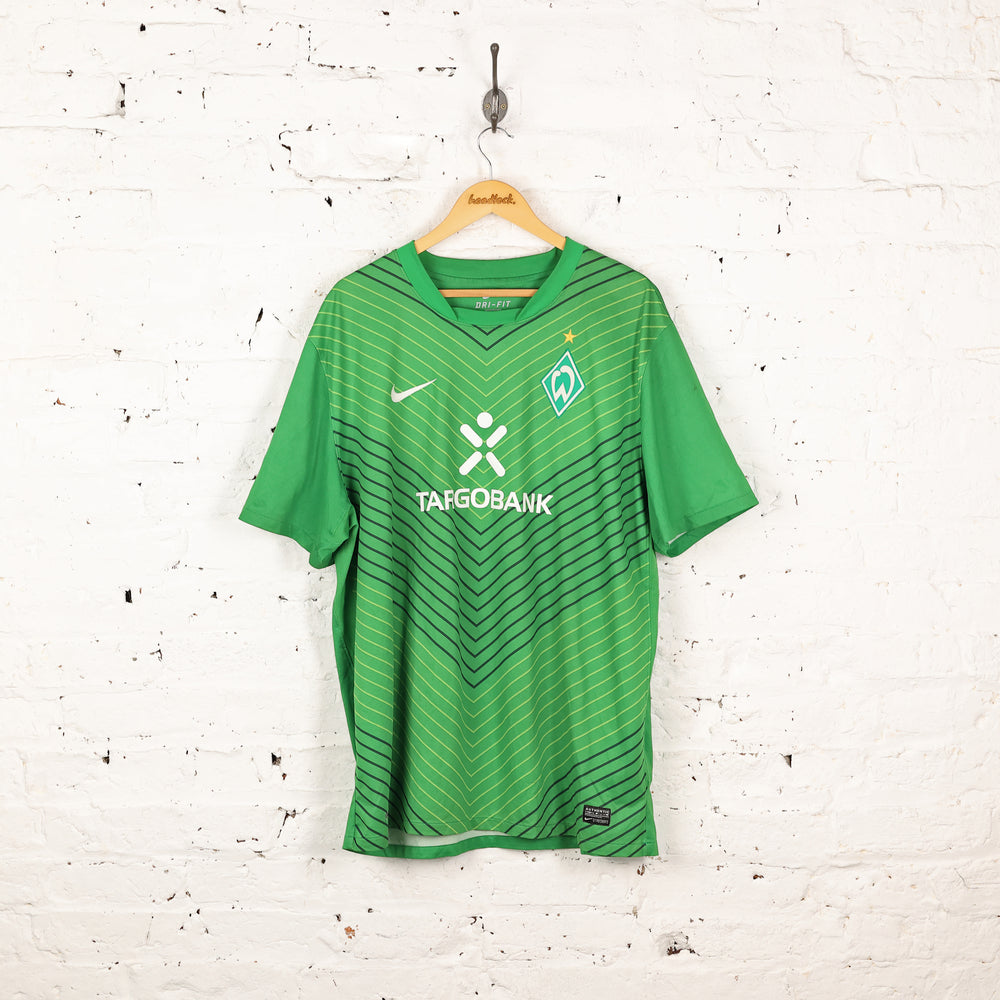 Werder Bremen Nike Naldo 2011 Home Football Shirt - Green - XXL