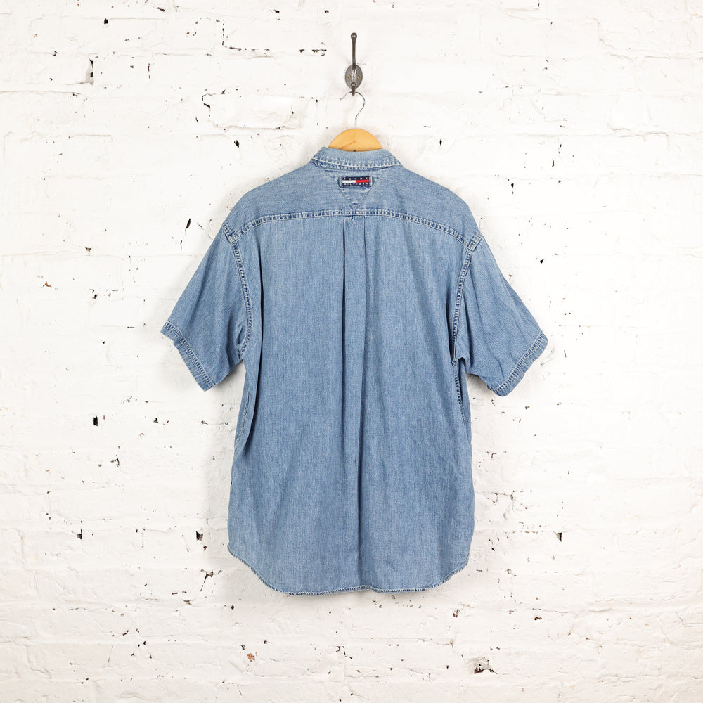 Tommy Jeans Short Sleeve Denim Shirt - Blue - L