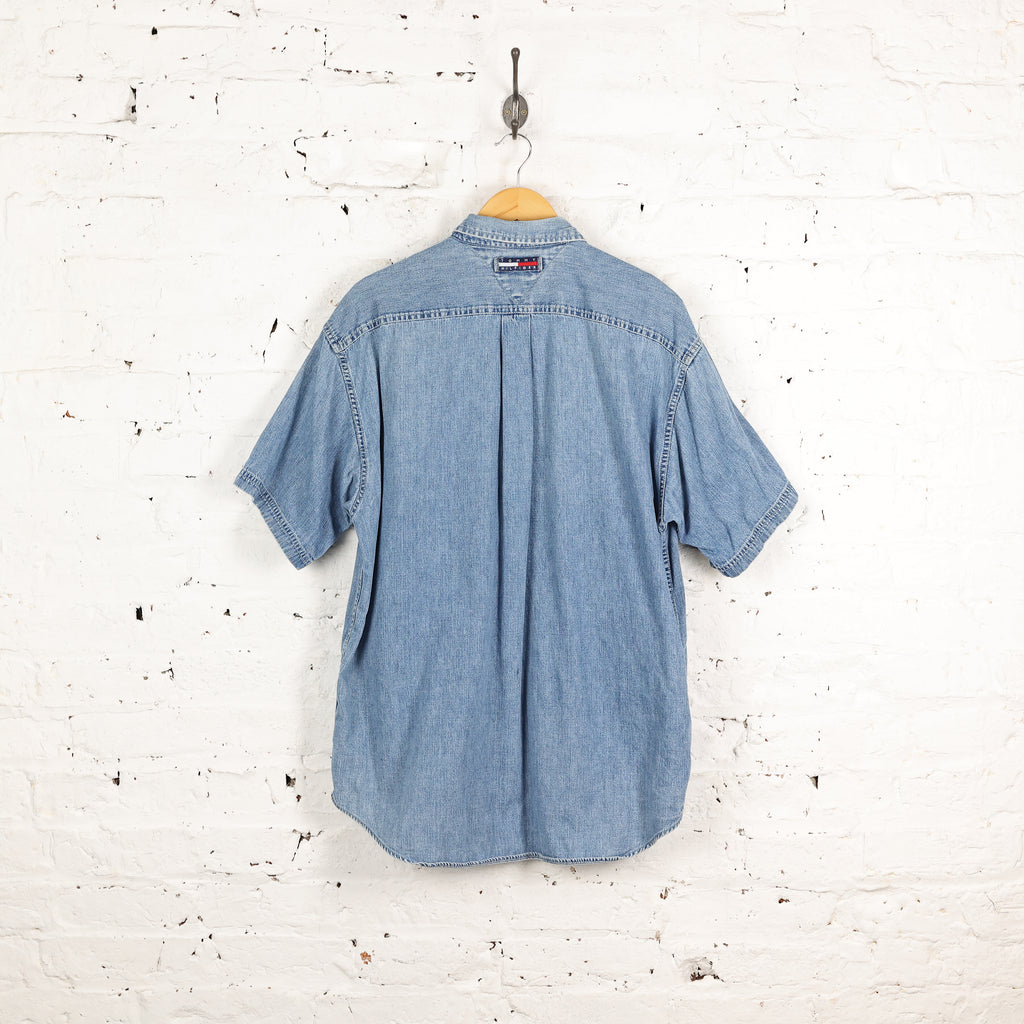 Tommy Jeans Short Sleeve Denim Shirt - Blue - L