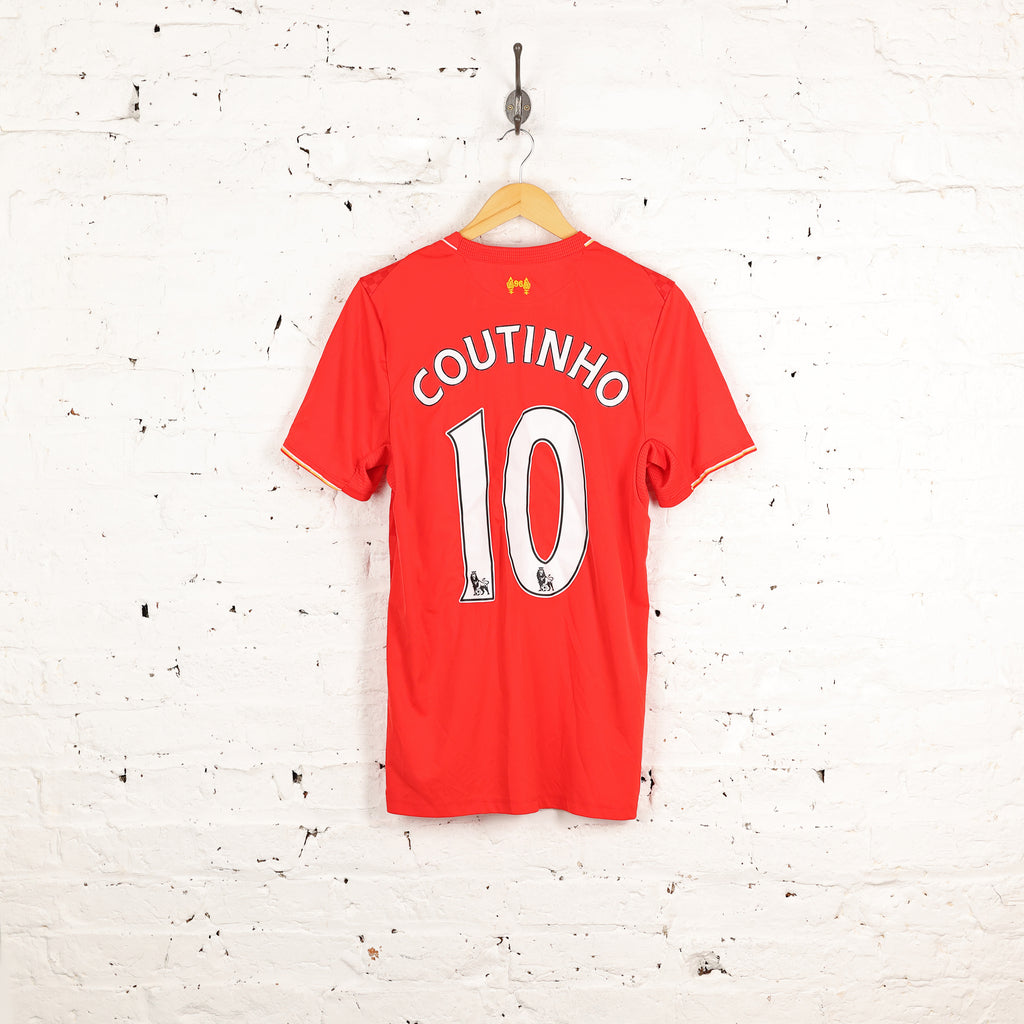 Liverpool New Balance Coutinho 2015 Home Football Shirt - Red - M