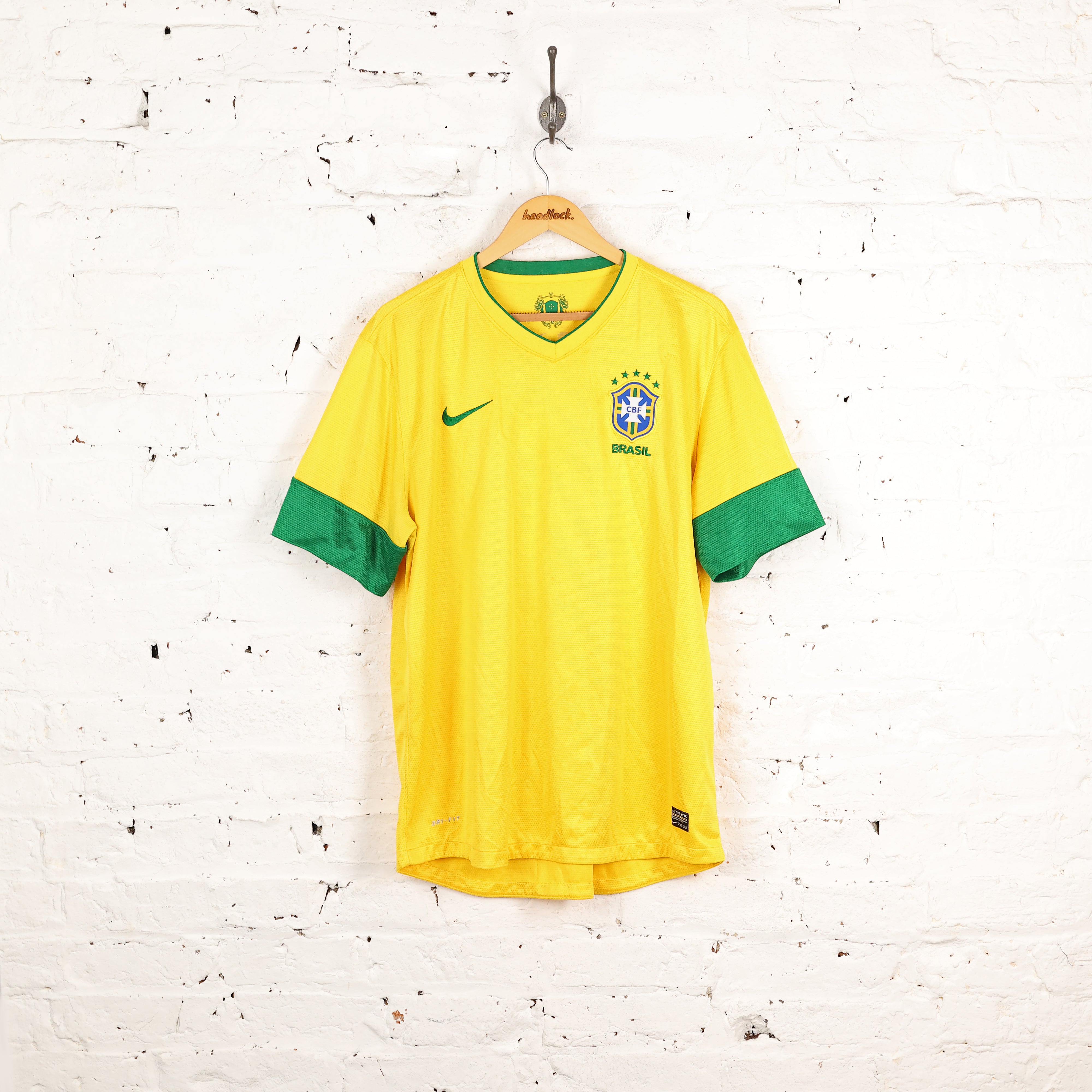 Brazil Nike 2012 Home Football Shirt - Yellow - XL – Headlock