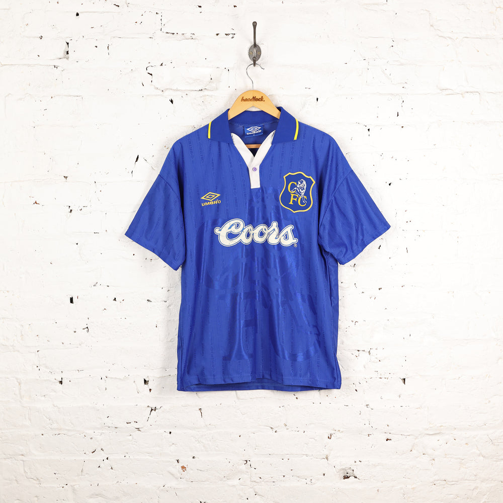Chelsea Umbro 1995 Coors Home Football Shirt - Blue - M