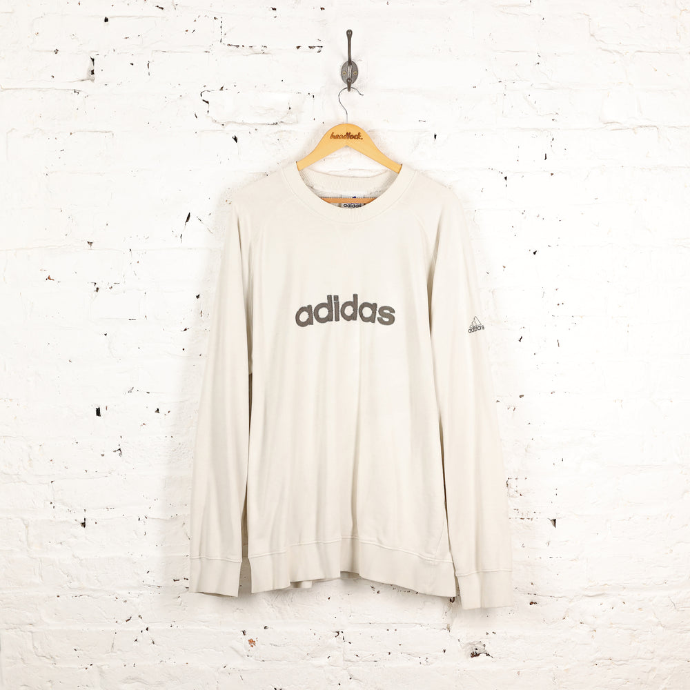 Adidas 90s Spell Out Sweatshirt - White - XXL