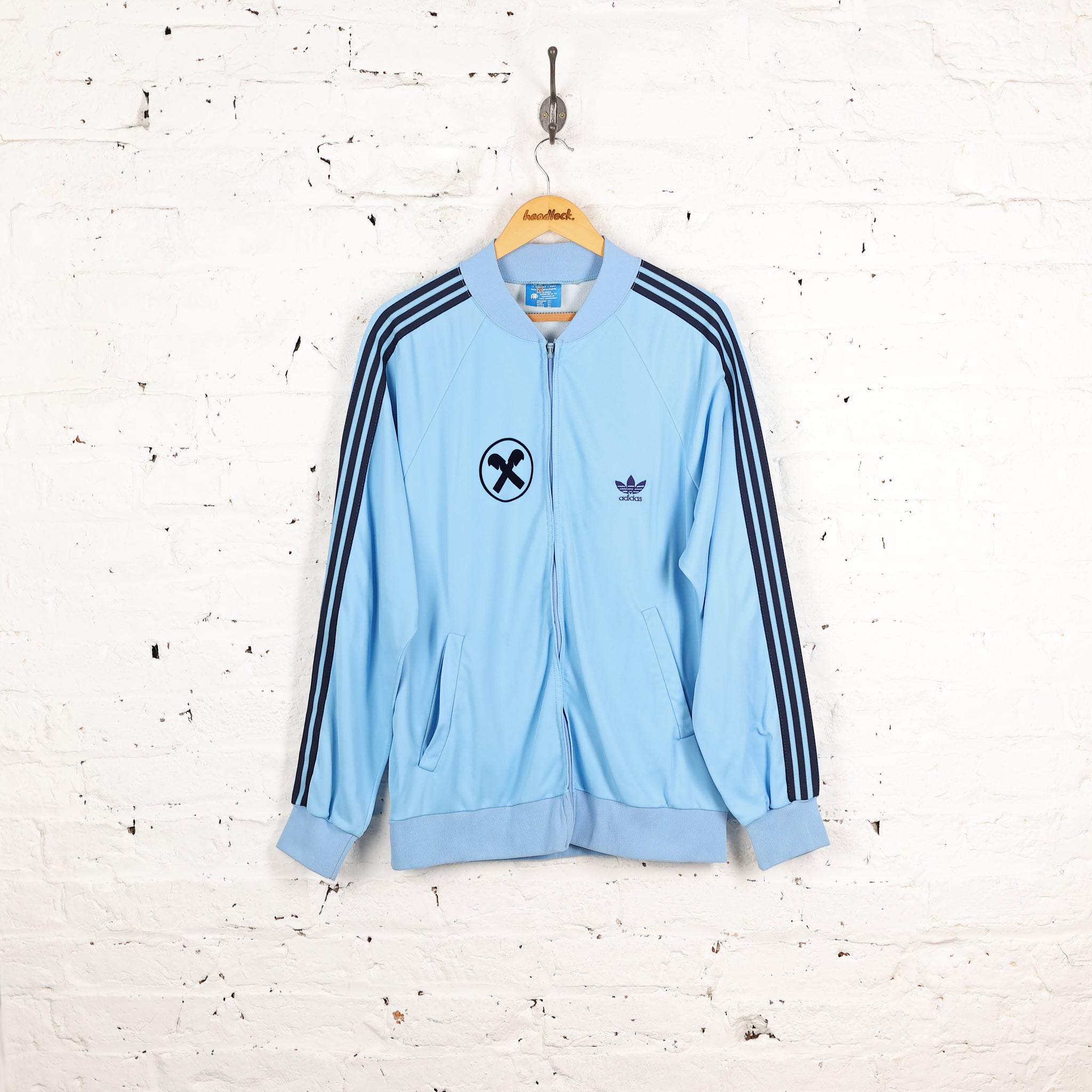 Adidas ATP 1980s tennis glossy track top jacket navy blue