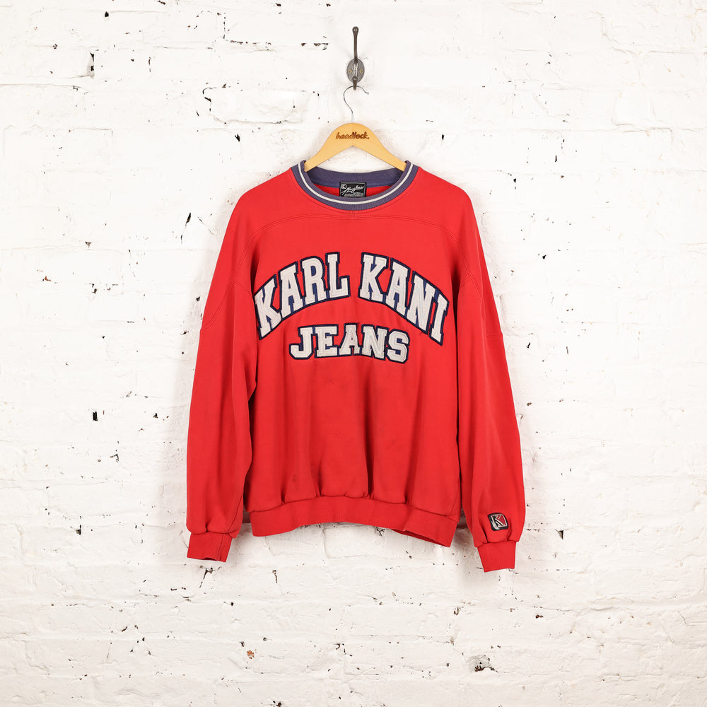 Karl Kani Jeans Spell Out Sweatshirt - Red - L