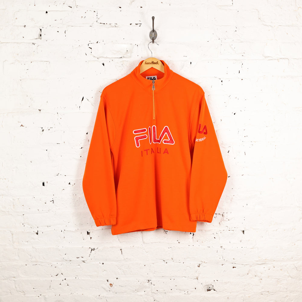 Fila International 1/4 Zip Sweatshirt - Orange - XL