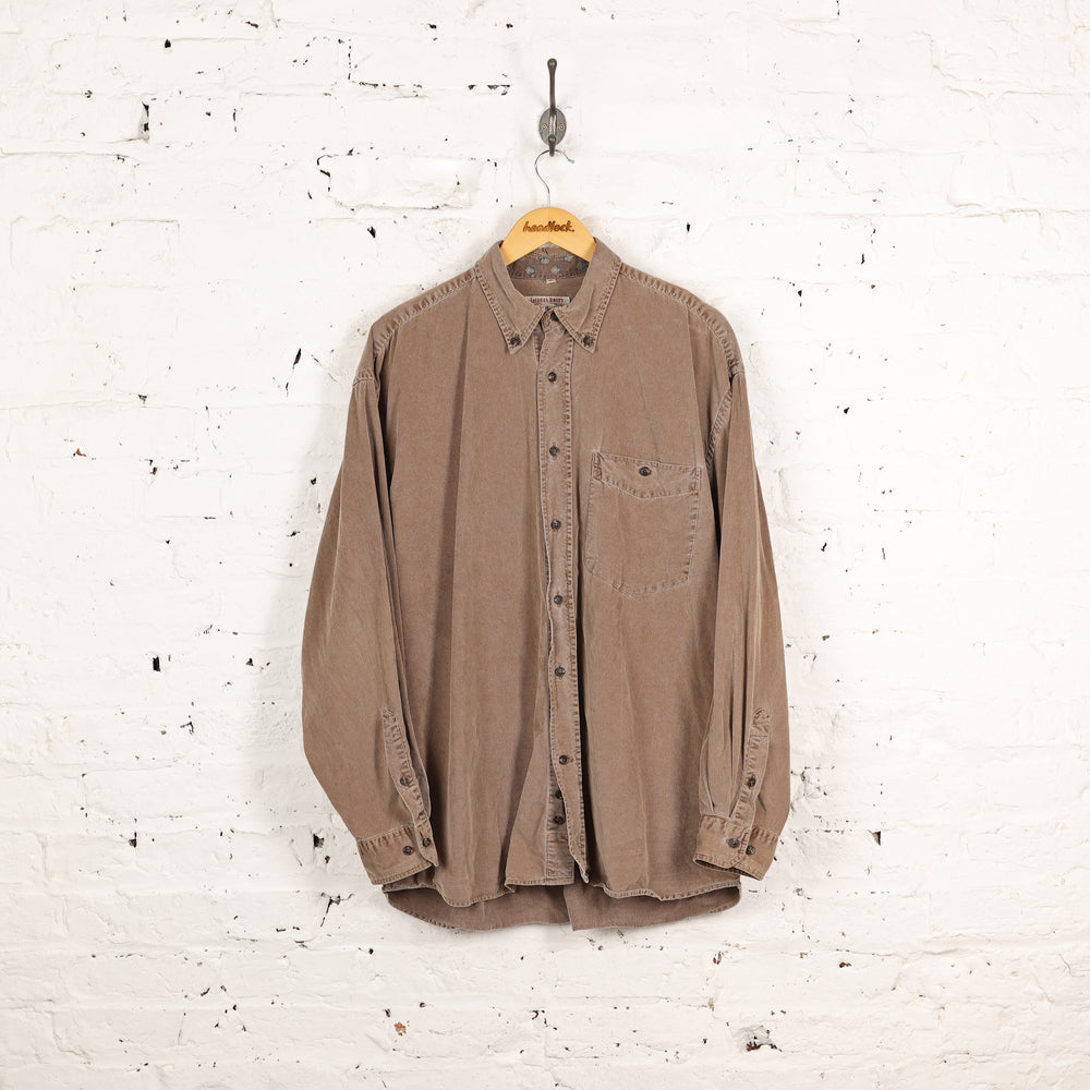 90s Corduroy Shirt - Beige - XL